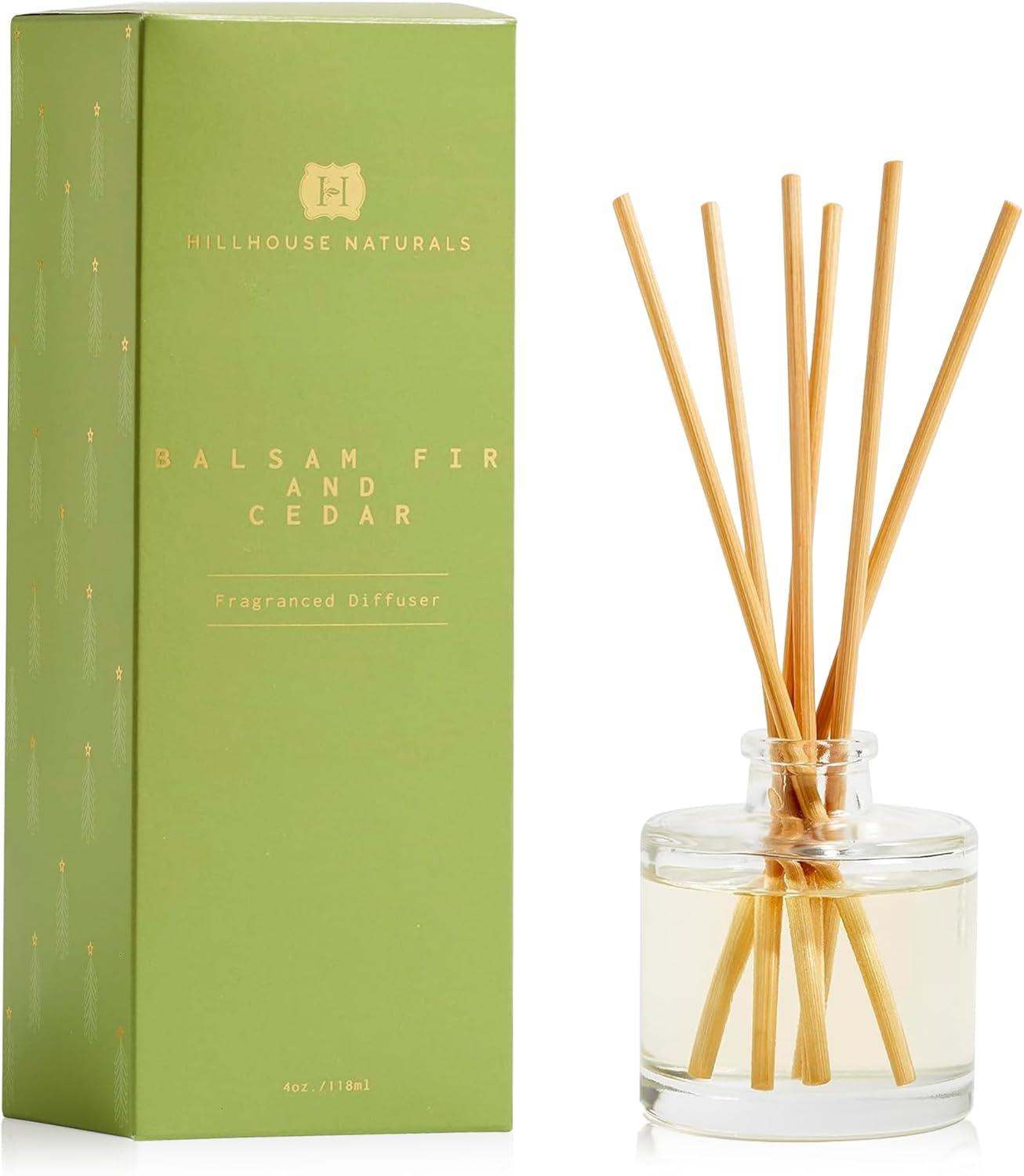 Hillhouse Naturals Balsam Fir Cedar Reed Diffuser Set