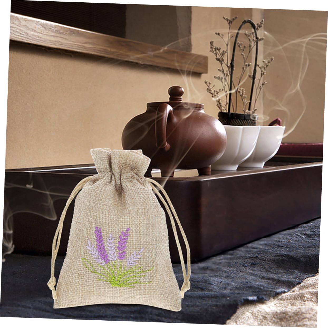 HOOTNEE 20pcs Cotton Drawstring Sachet Bags for Home Fragrance