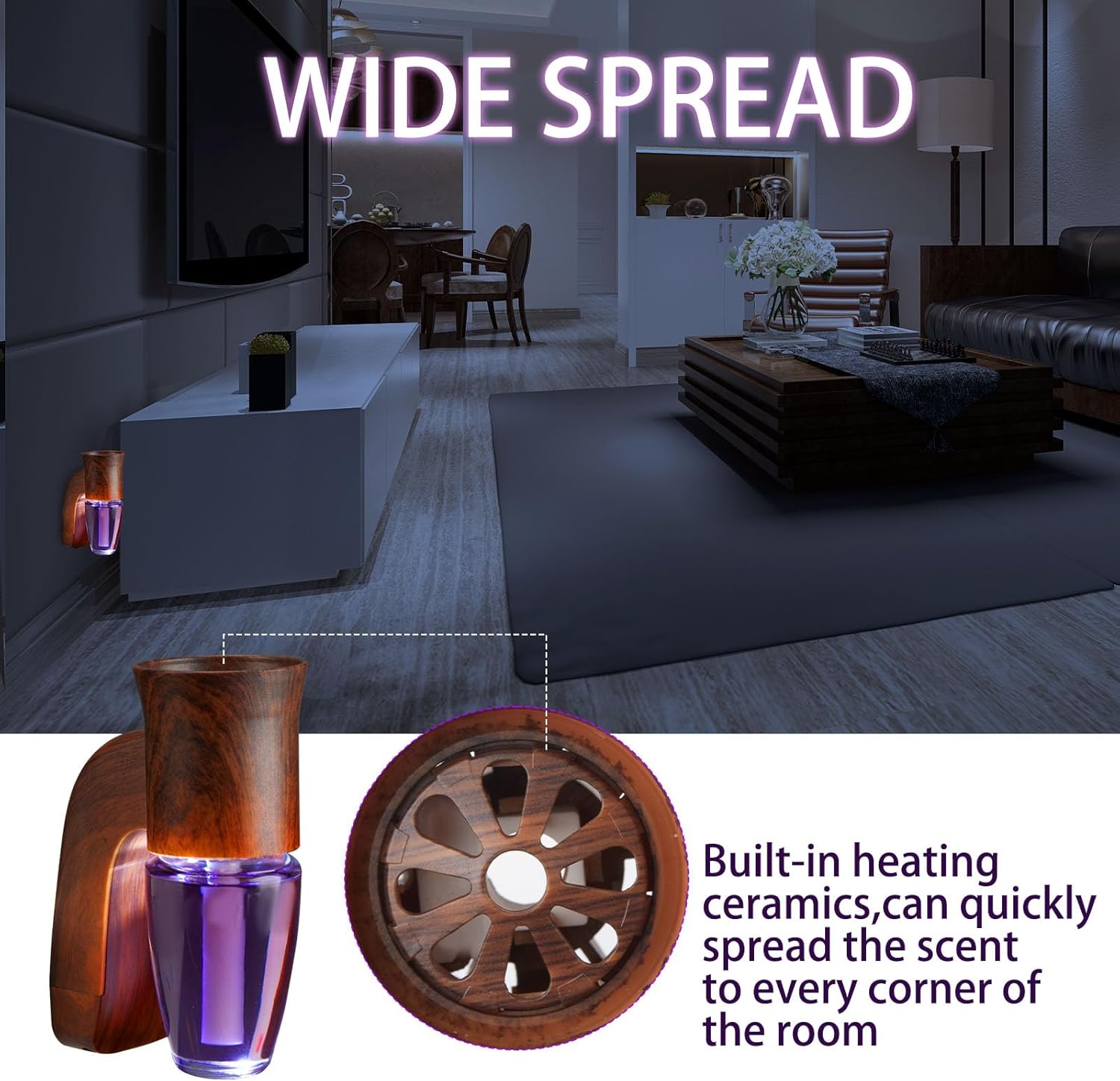 Nitial Wall Fragrance Plug In with Night Light 4 Pcs