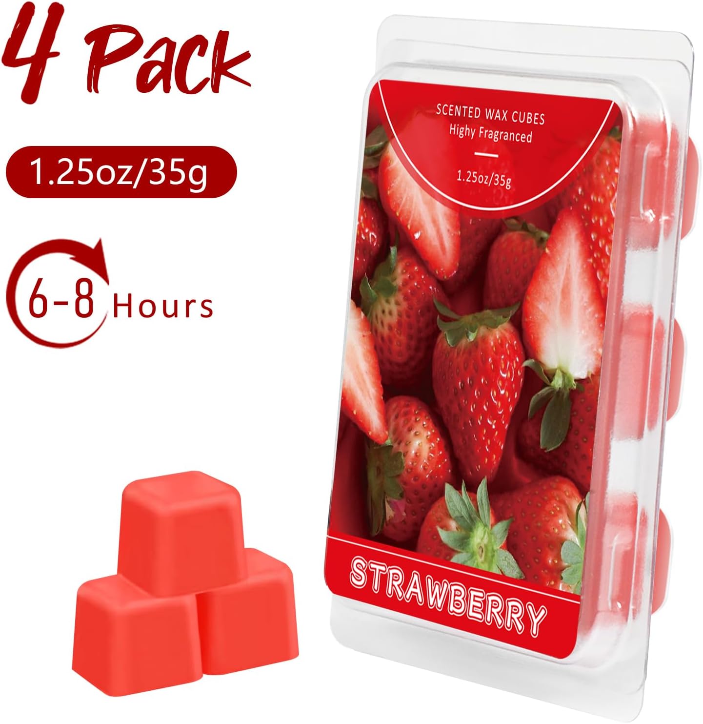 STRN Soy Wax Melts 4 Pack Strawberry Scented