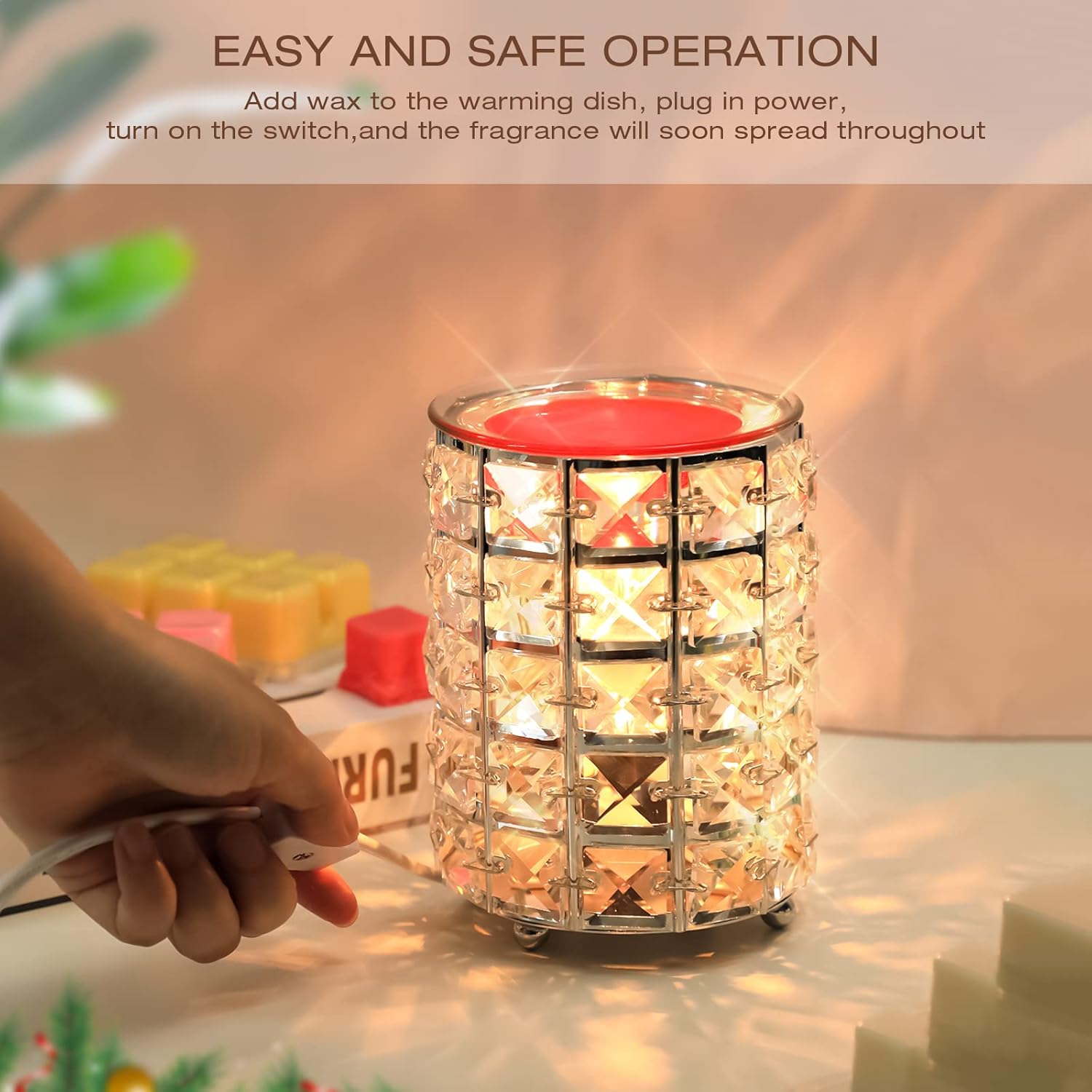 SCENTORINI Wax Melt Warmer Crystal Electric