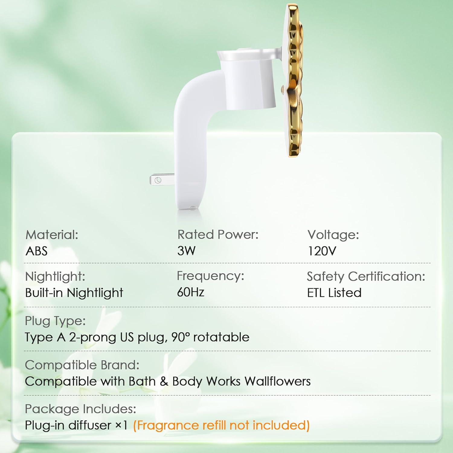 Butterfly Wall Fragrance Diffuser with Night Light
