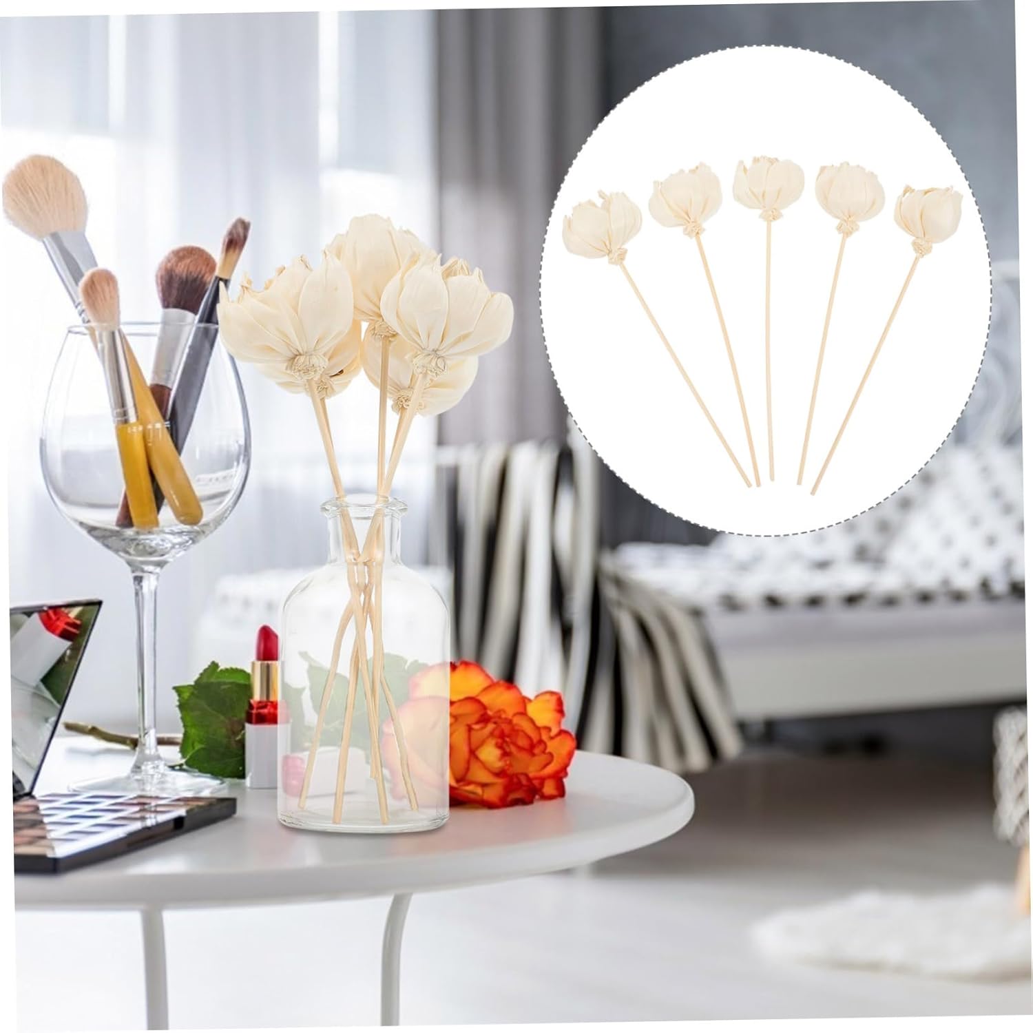 Vaguelly 5pcs Essential Oil Diffuser Flowers for Relaxation and Aromatherapy