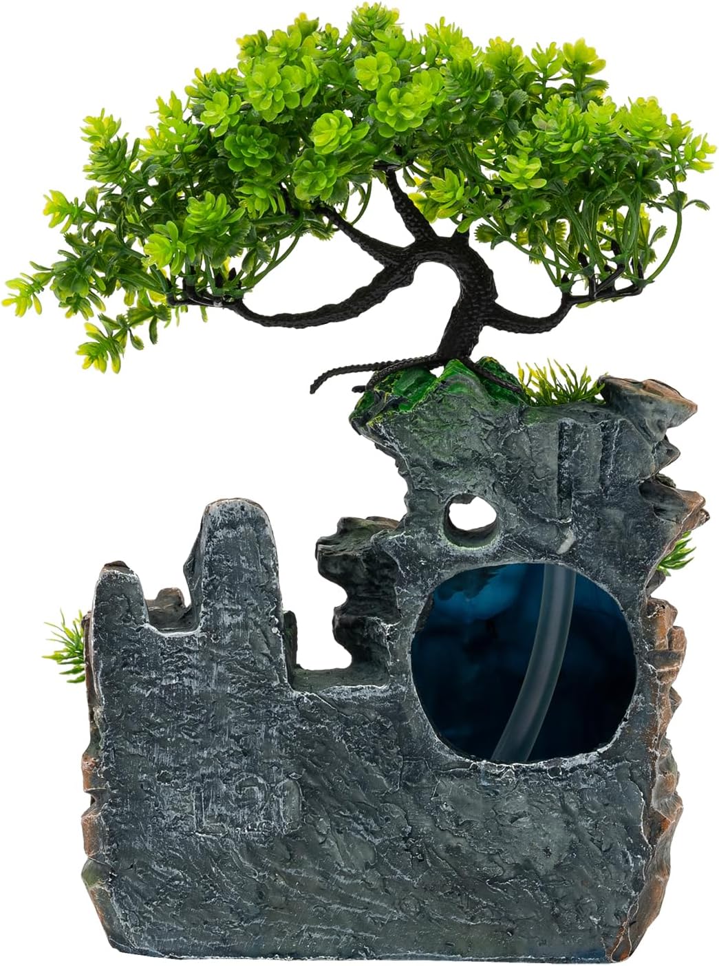 Atomizing Desktop Fountain with Bonsai and LED Light