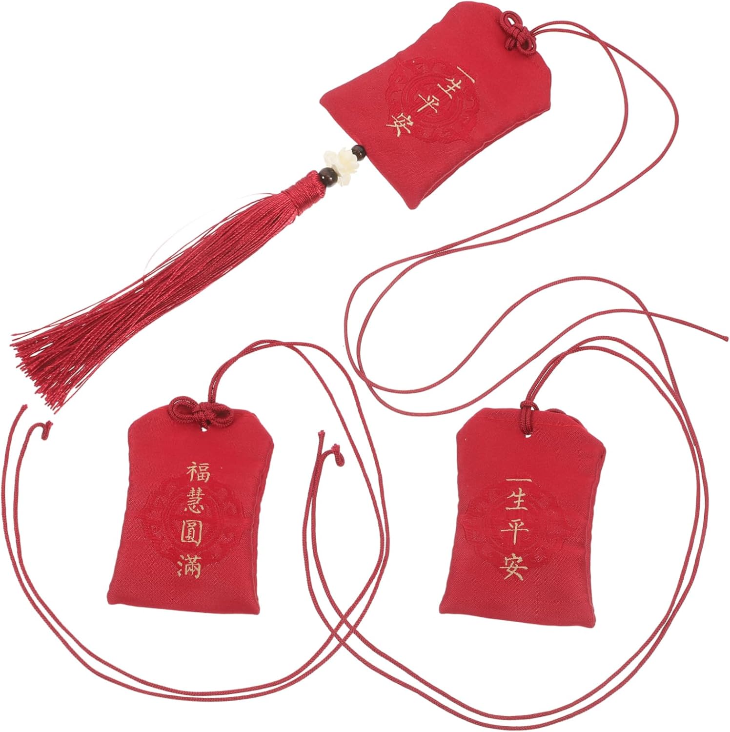Zerodeko 3 Pack Portable Cloth Pouch with Tassel