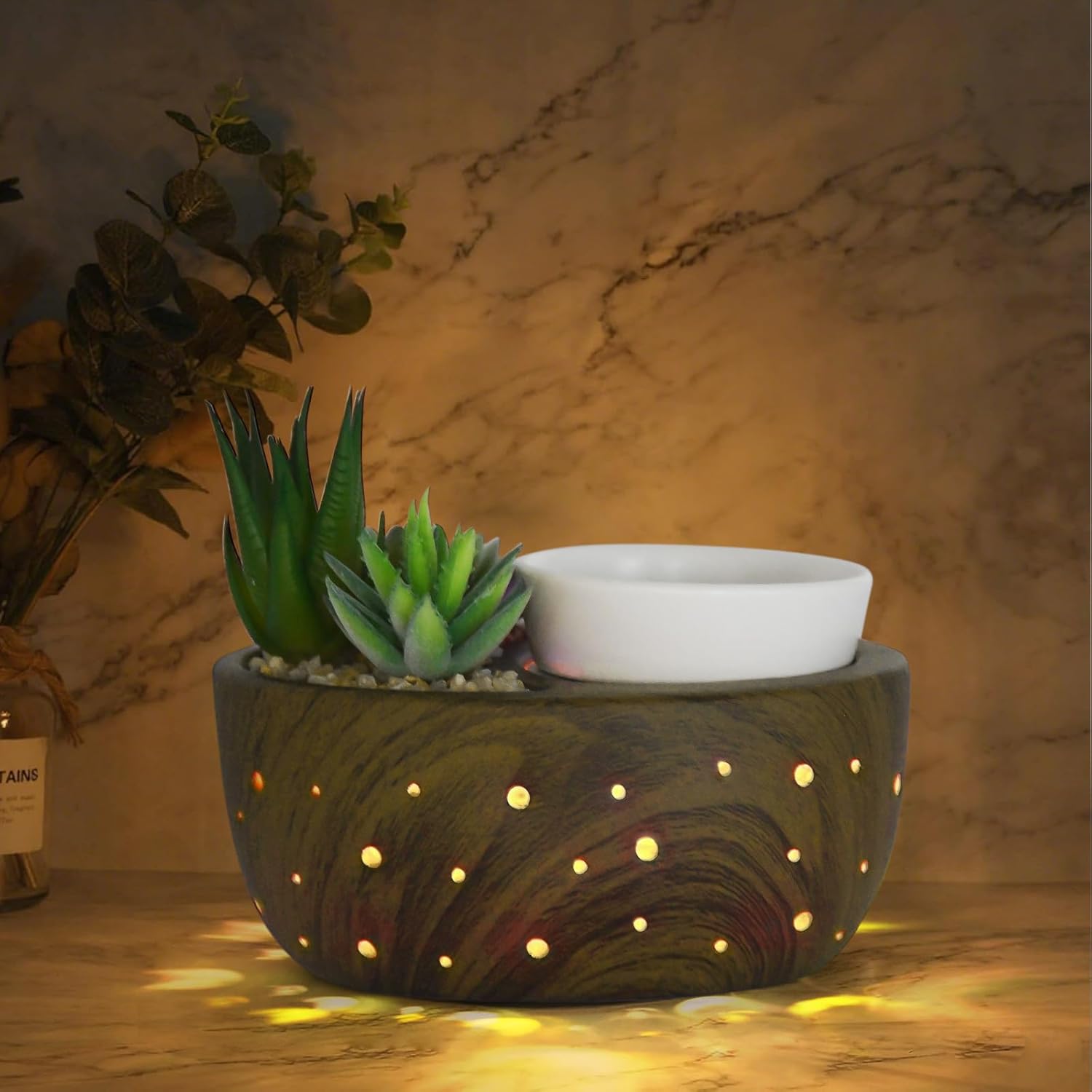 Luxarapy 4-in-1 Ceramic Wax Melt Warmer with PTC and LED Light