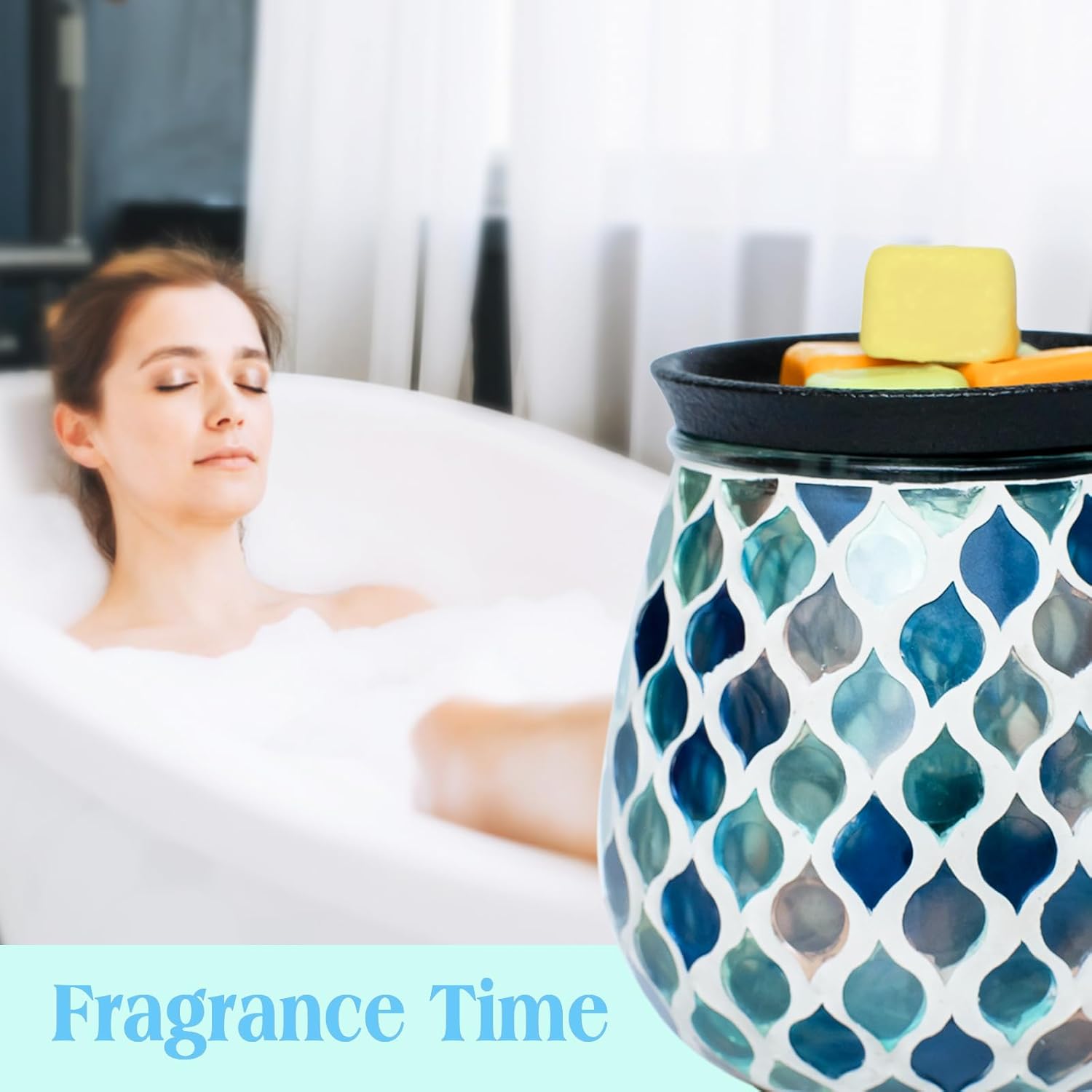 Electric Wax Melt Warmer with Mosaic Glass Design