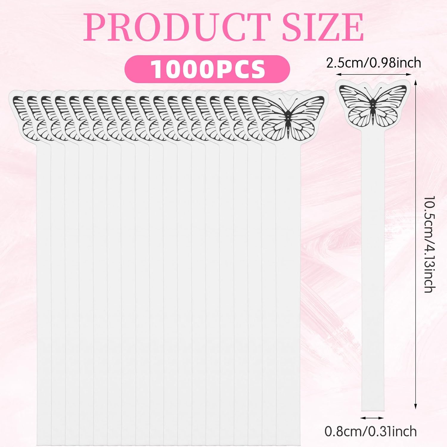 1000 Pcs Butterfly Perfume Test Strips White Fragrance Blotter for Scent Sampling