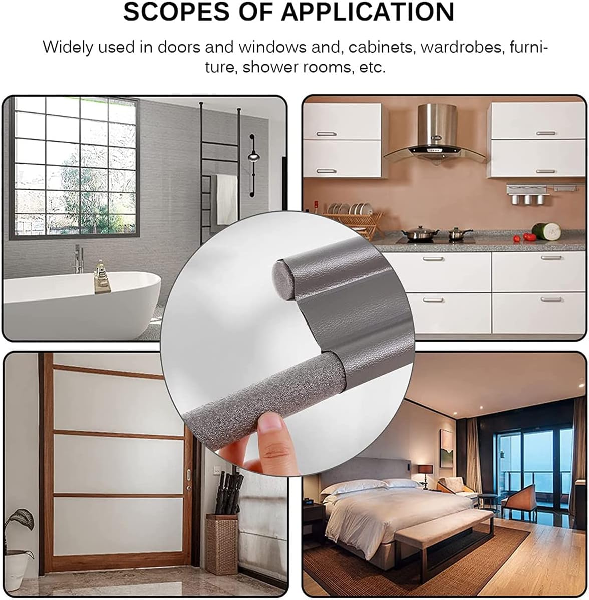 2PCS Door Draft Stopper Thermal Insulation and Dustproof