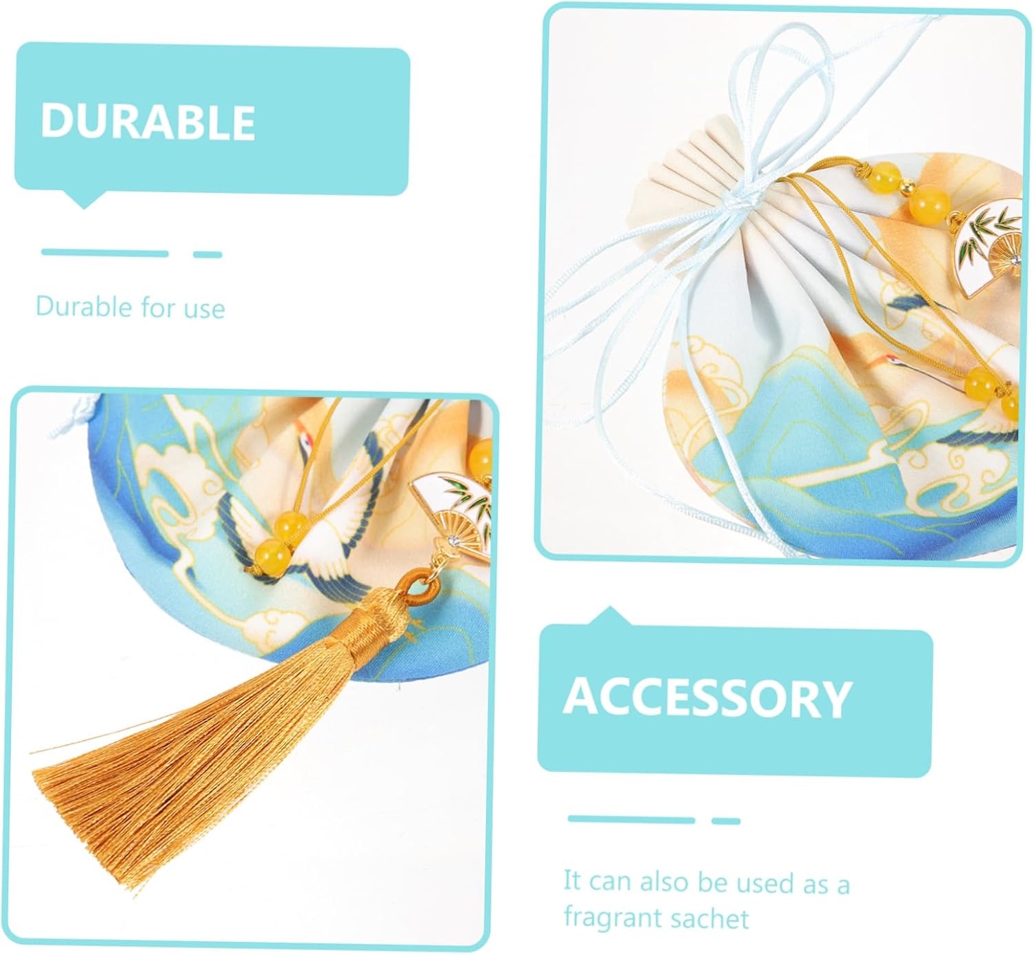 Lavender Scent Pouches with Drawstring Closure for Home and Festivals