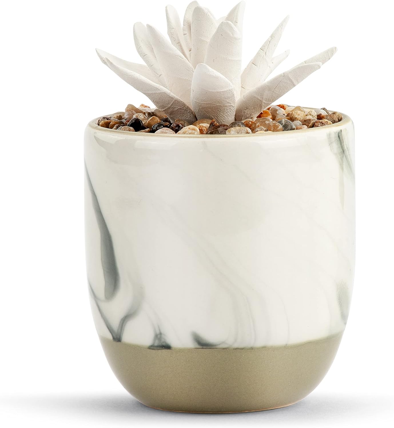 Demdaco Keep Growing Succulent Marbled Grey Ceramic Oil Diffuser