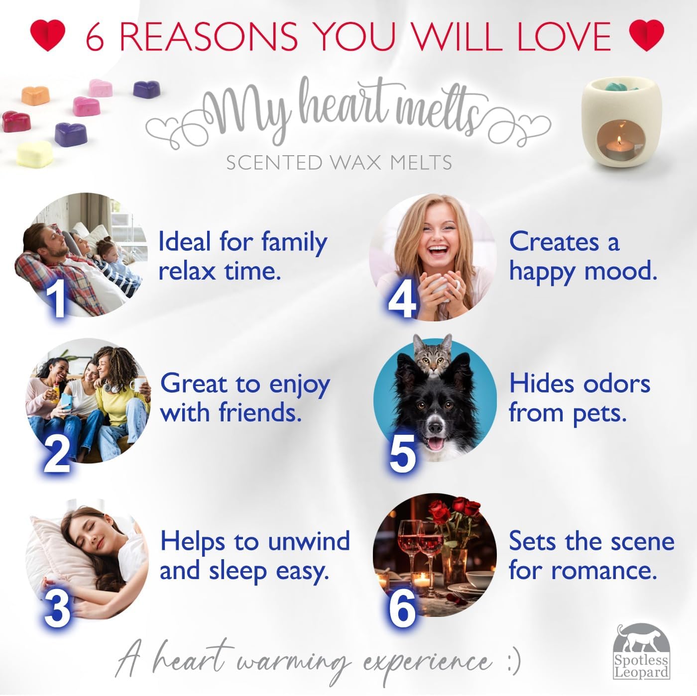 Spiced Cappuccino Wax Melts - 16pcs Heart-Shaped Gift Box