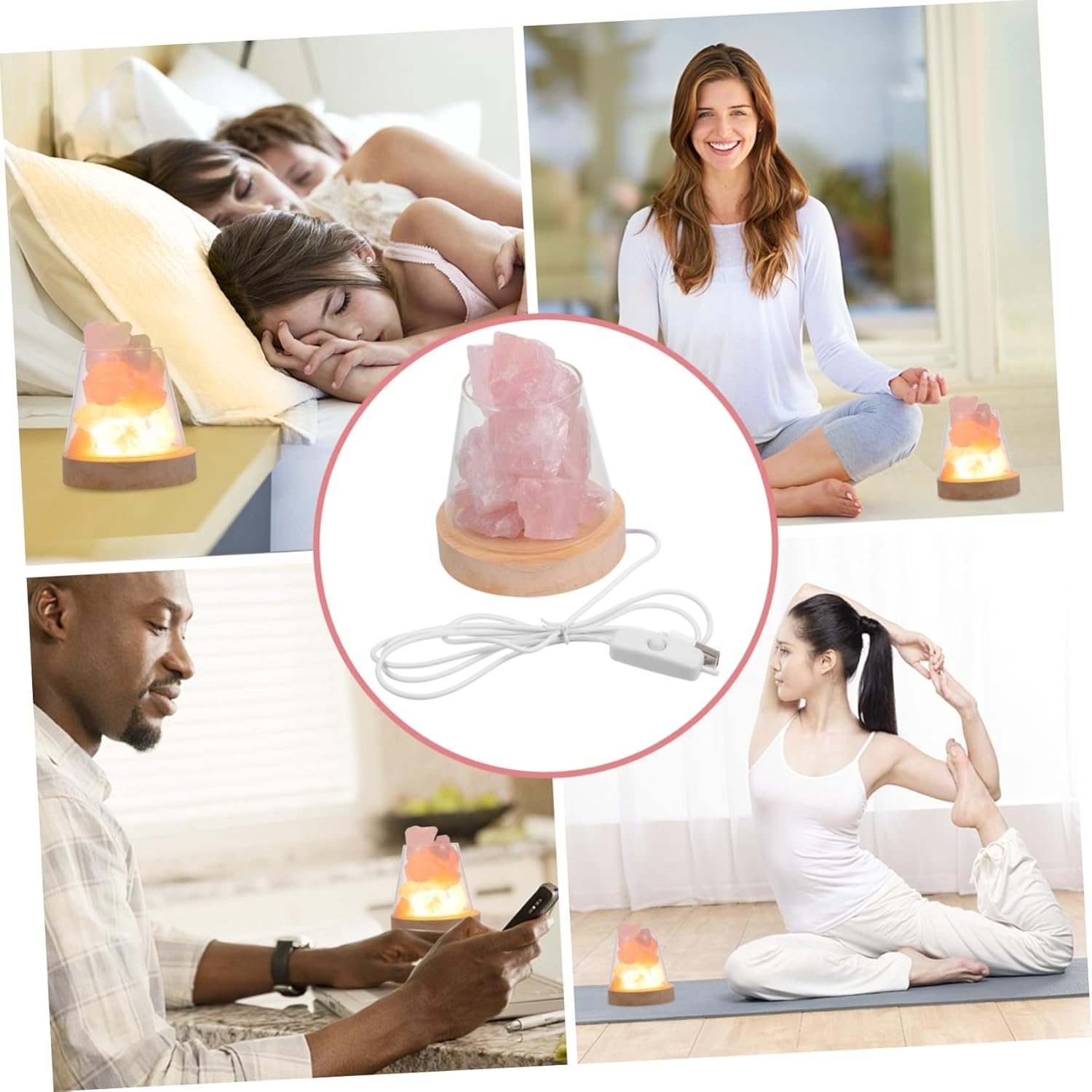 Zerodeko Crystal Aroma Lamp for Relaxing Essential Oil Diffuser