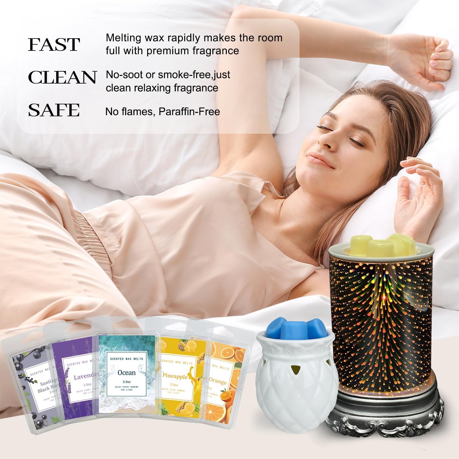 Aubinkenny Scented Wax Melts Set 8 Premium Scents