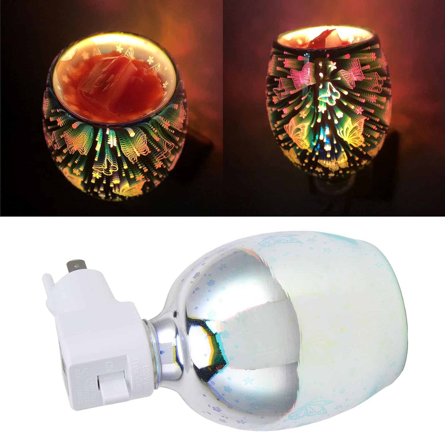 3D Plug in Wax Warmer with Night Light and Fragrance