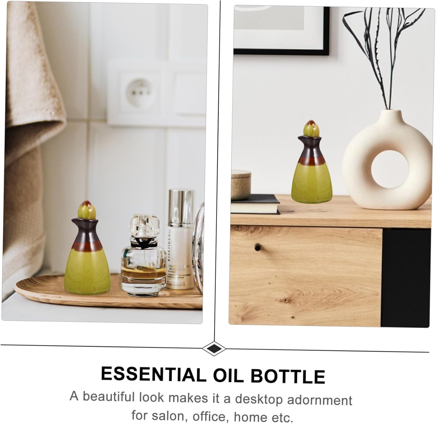 Mobestech Essential Oil Diffuser Set Decorative Ceramic High Foot Design