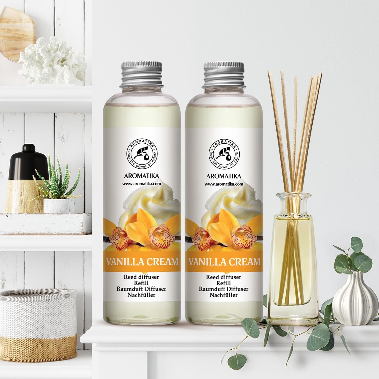 Vanilla Cream Reed Diffuser Refill 2x68 Fl Oz