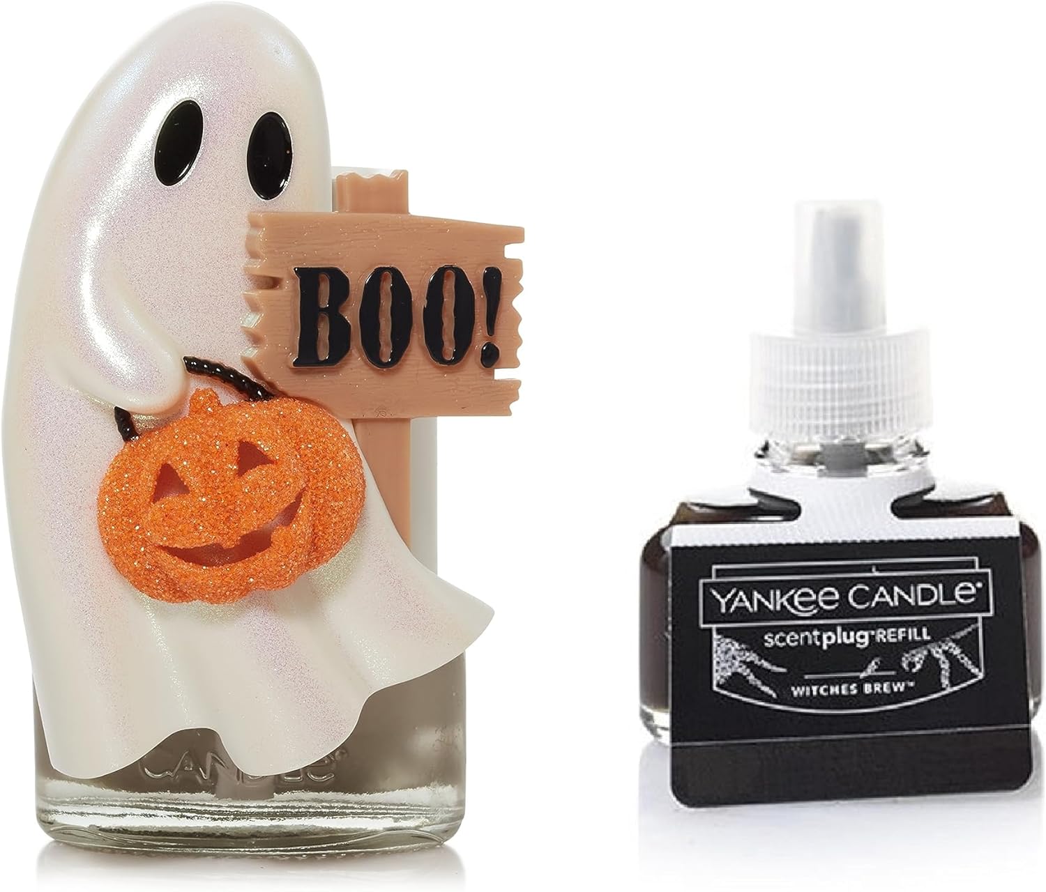 Yankee Candle Ghost Plug Diffuser Base with Light and Witches Brew Refill