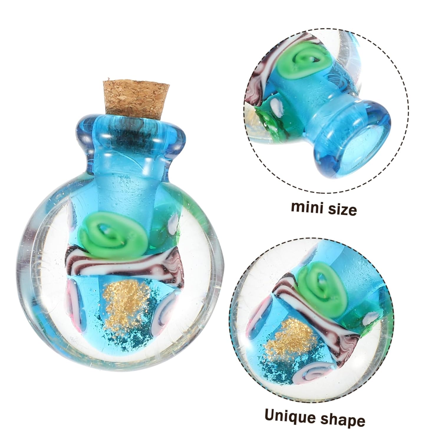 Glass Diffuser Pendant for Essential Oil and Necklace Decoration
