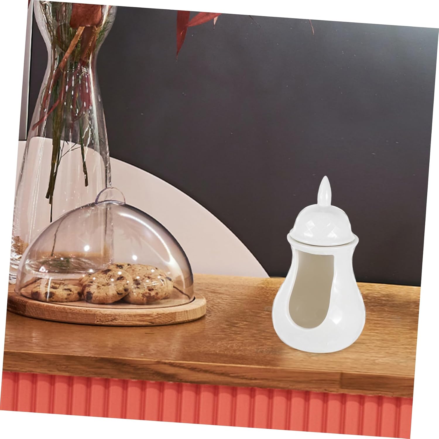 Ceramic Tealight Oil Burner with Charcoal Holder for Aromatherapy