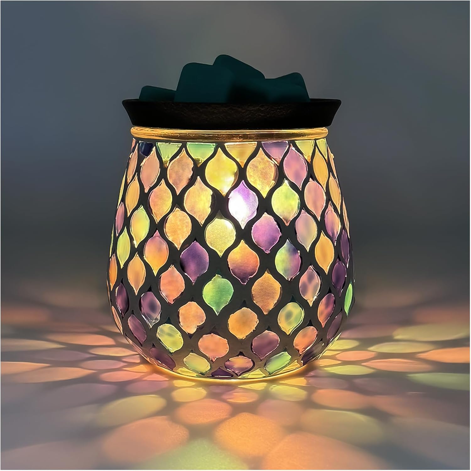 Electric Wax Melt Warmer with Mosaic Glass Design