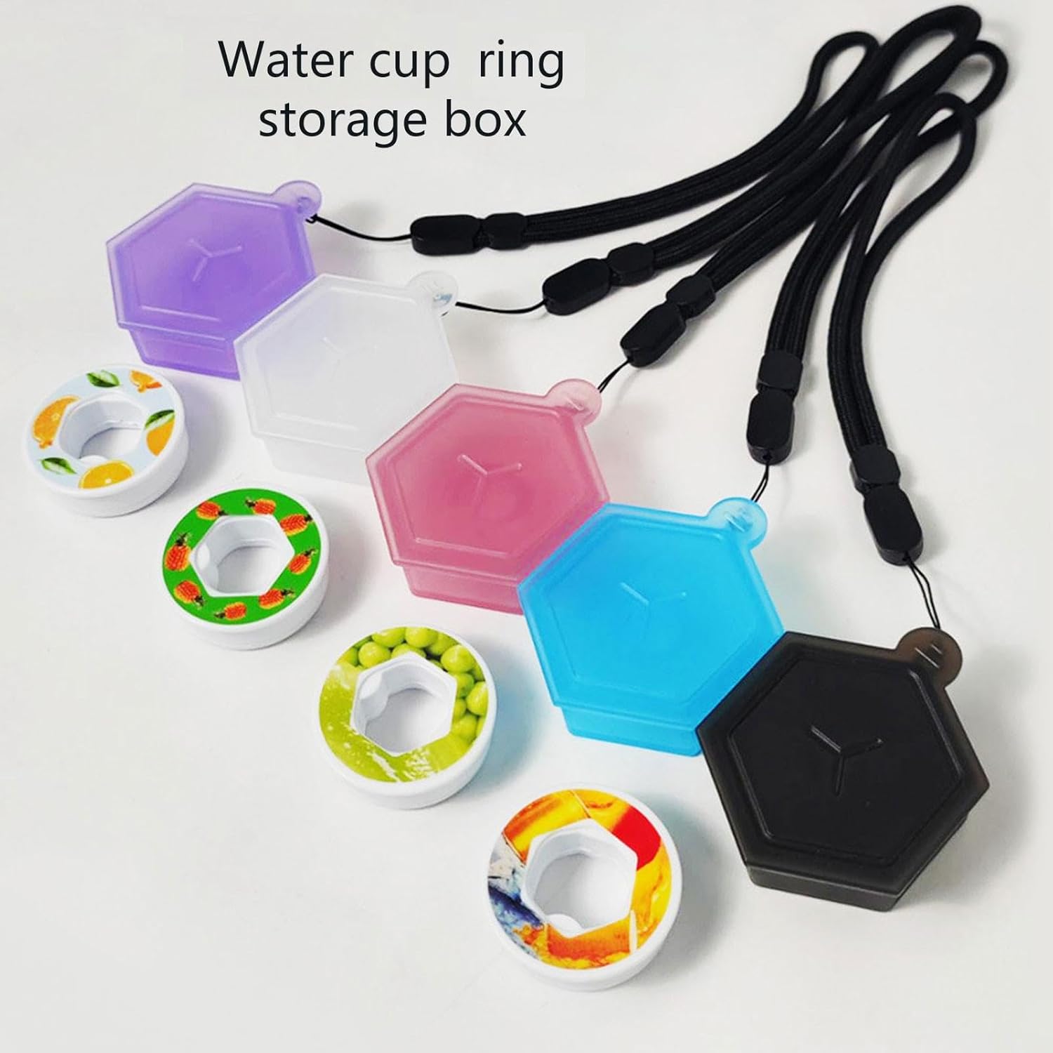 2 Pieces Fruit Scent Pods Storage Case with Hanging Lanyard