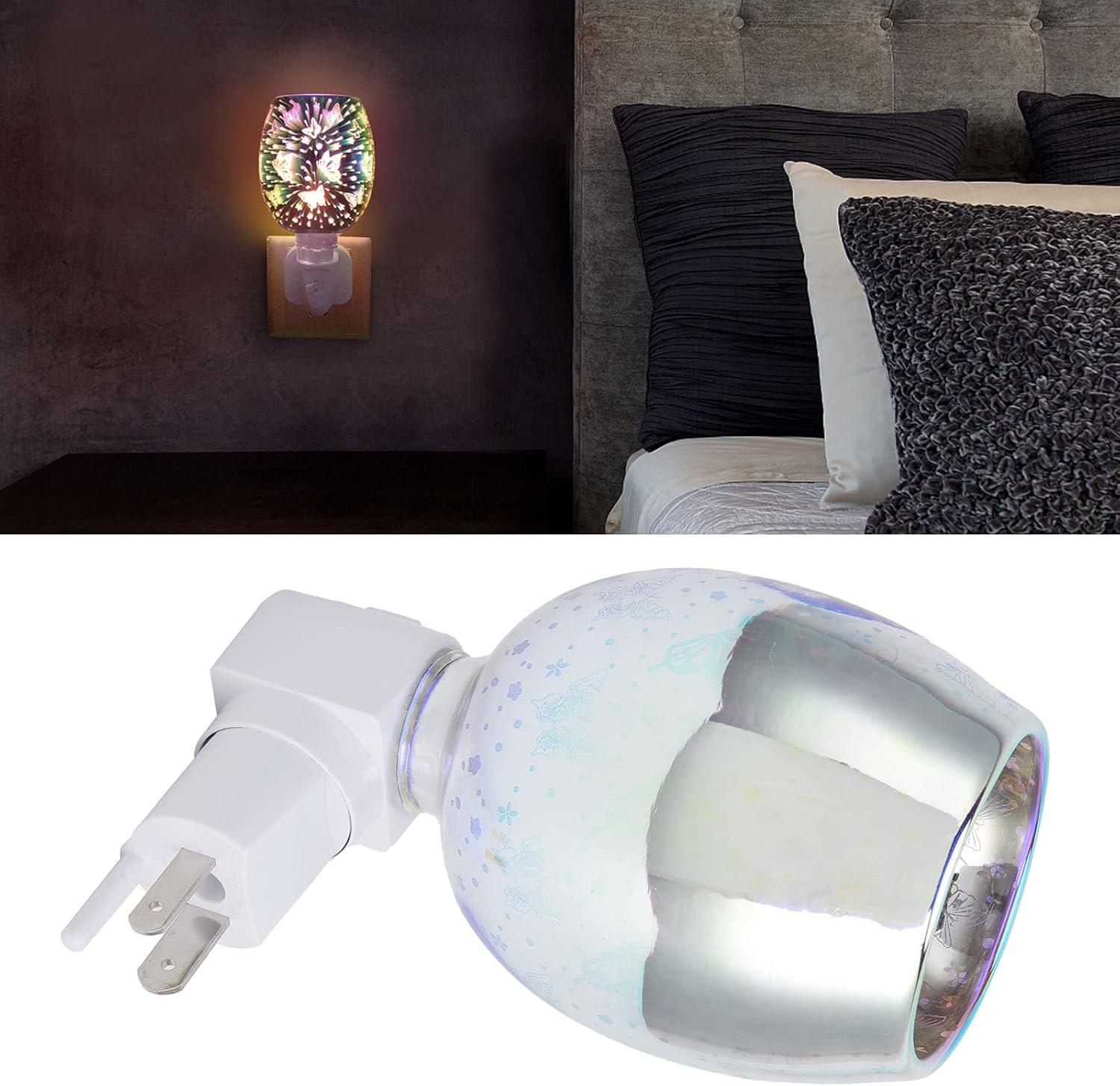 3D Plug in Wax Warmer with Night Light and Fragrance