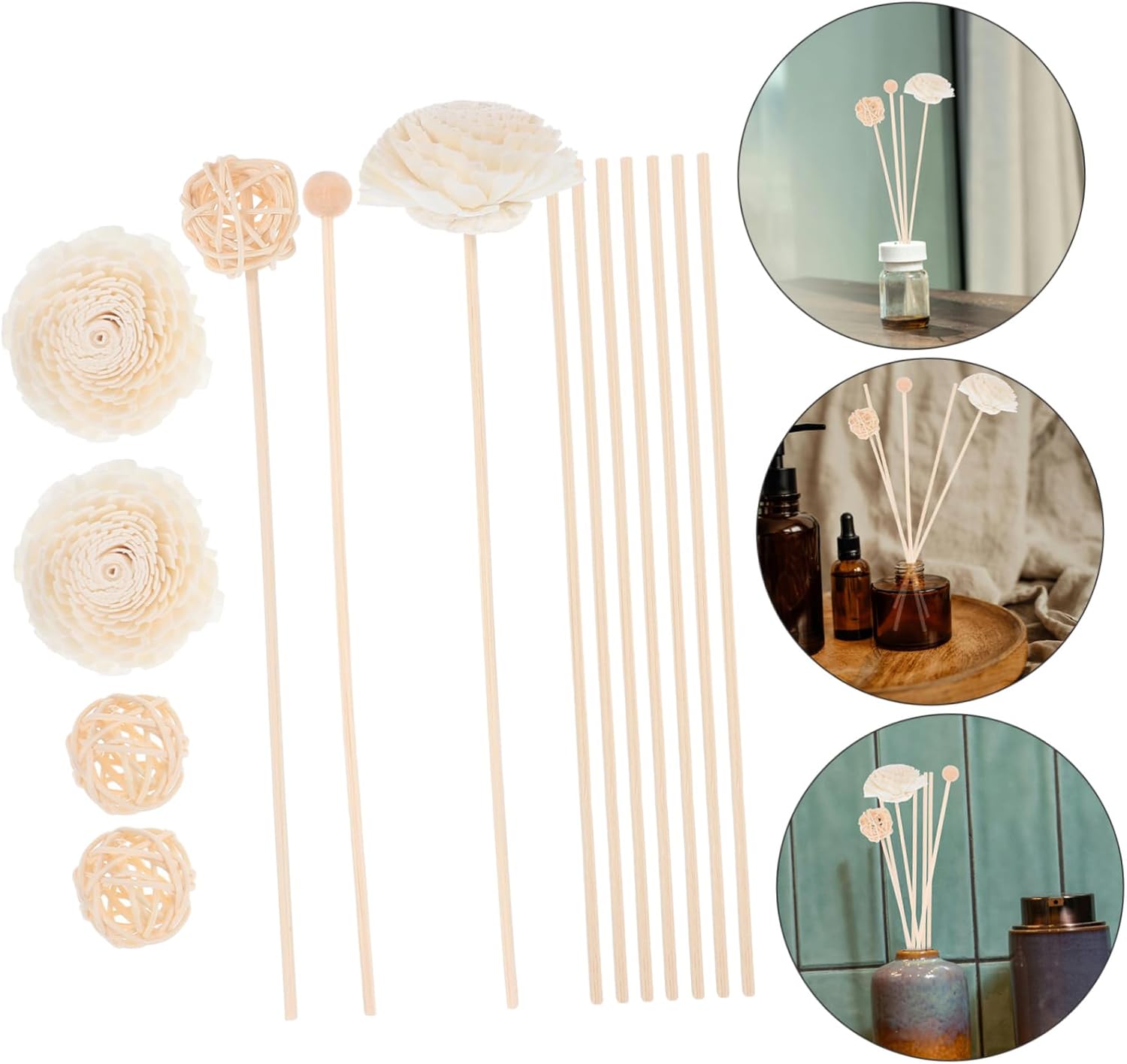 HEALLILY Aroma Diffuser Sticks Set Natural Scent