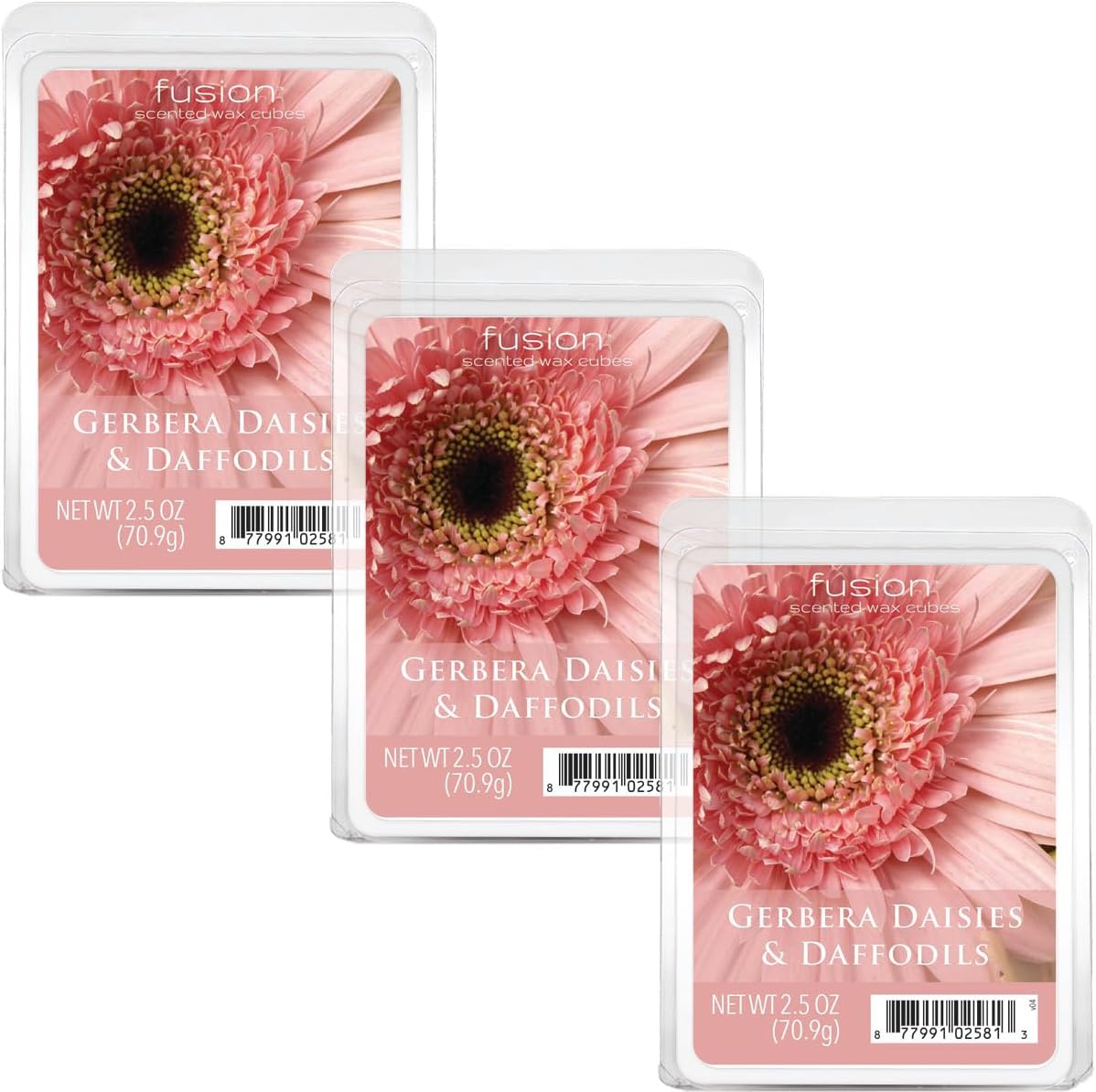 FUSION Scented Wax Melts - Gerbera Daisies Daffodils 3-Pack