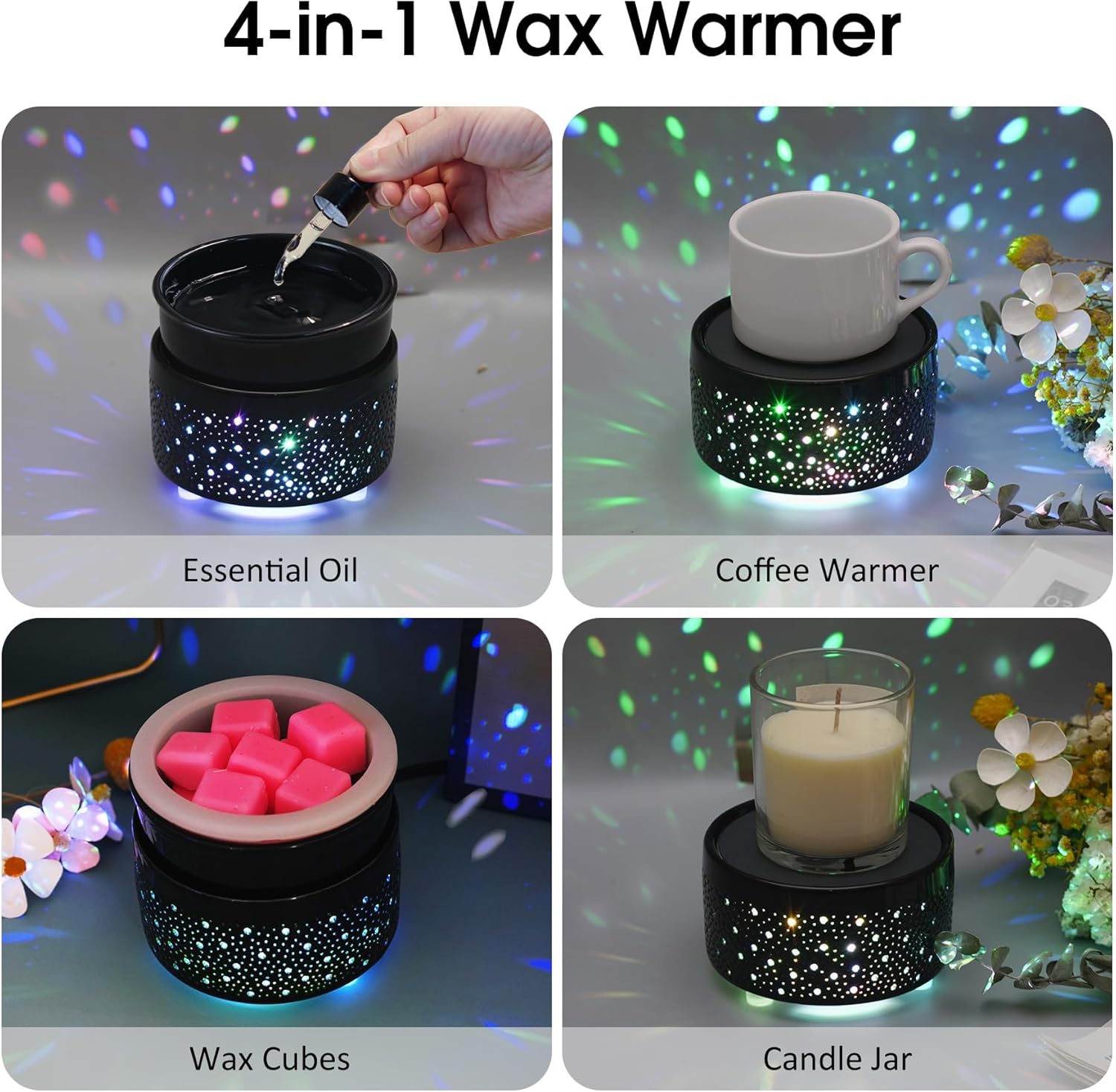 Geronland 3-in-1 Wax Melt Warmer with Timer Electric