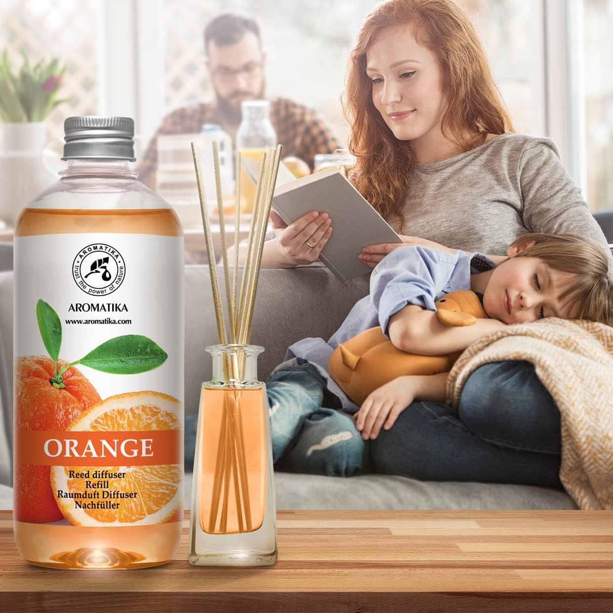AROMATIKA Orange Reed Diffuser Refill - Set of 3
