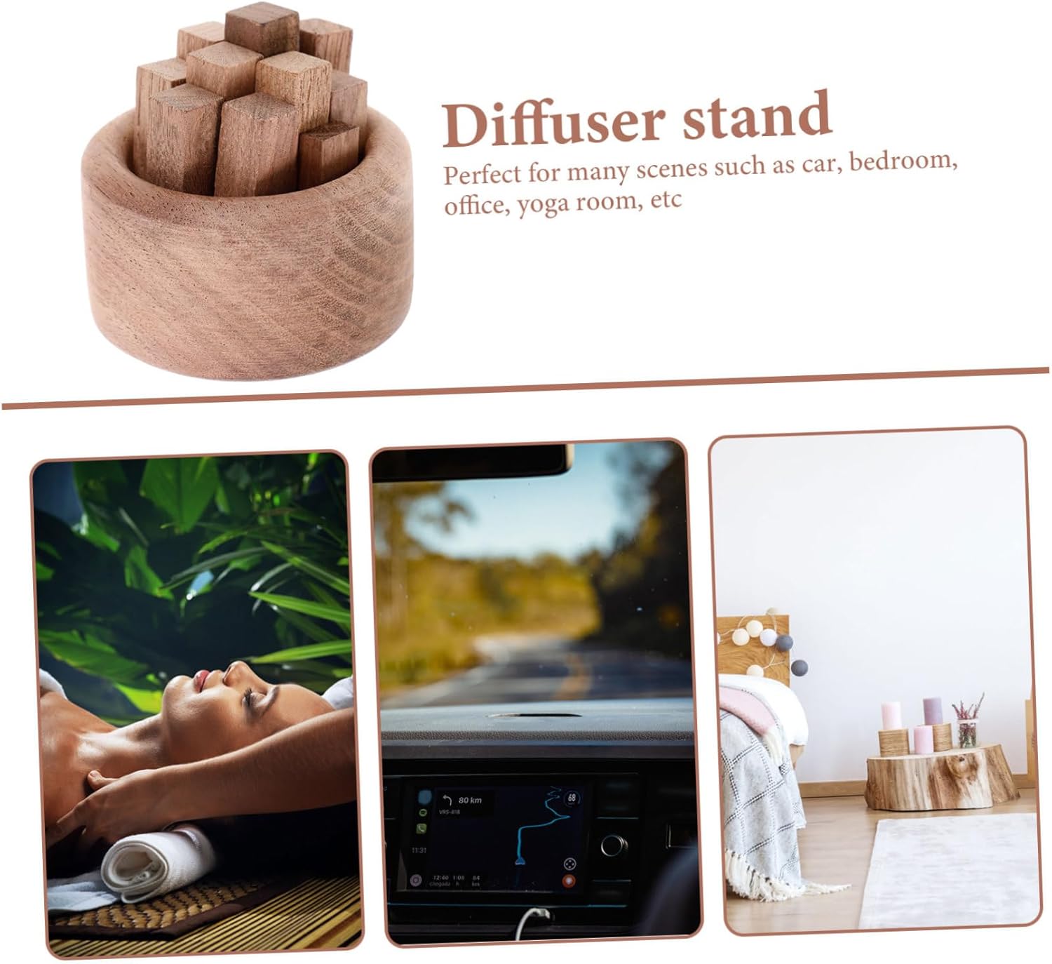 Gogogmee 1set Wood Aromatherapy Diffuser for Home Office Decor