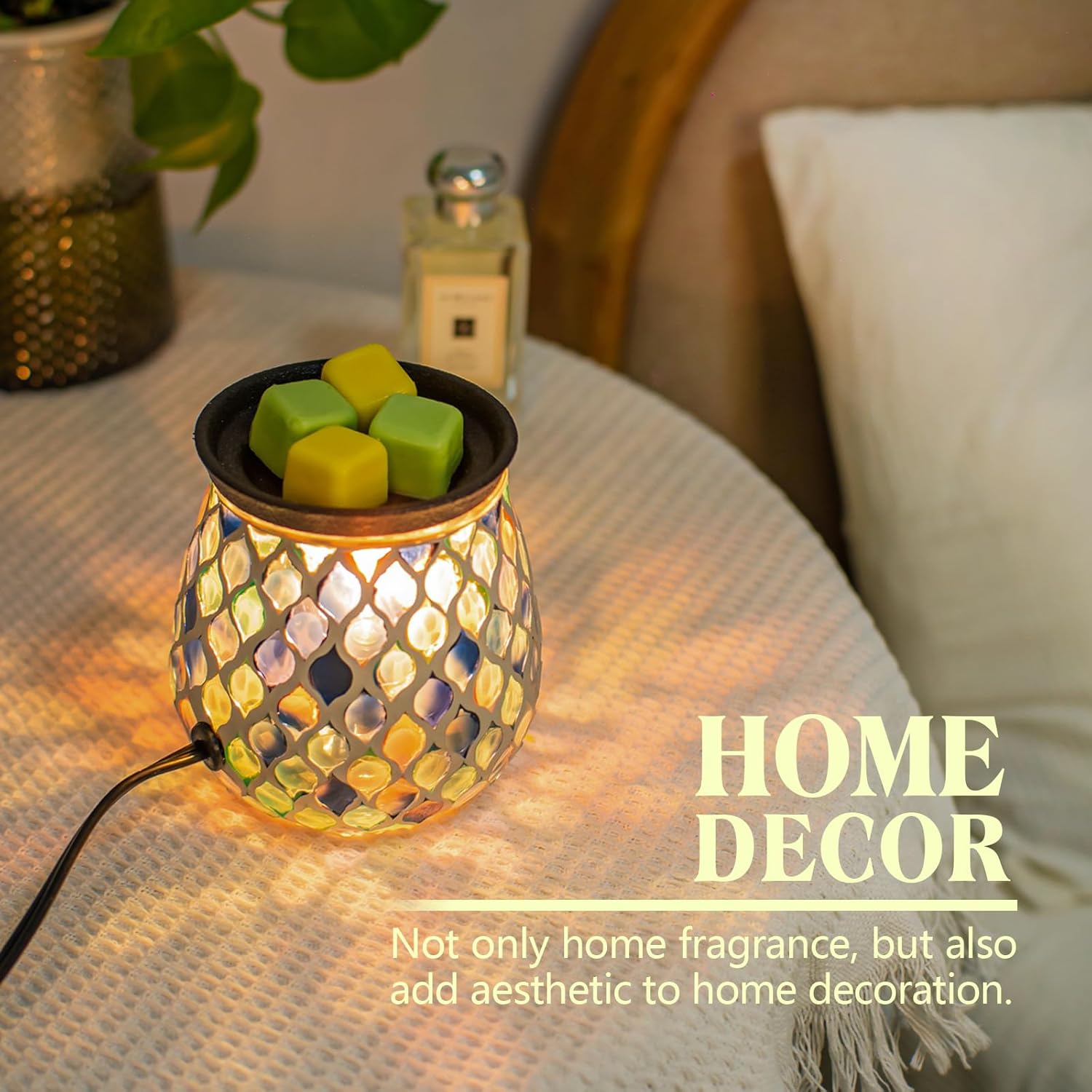 Electric Wax Melt Warmer with Mosaic Glass Design