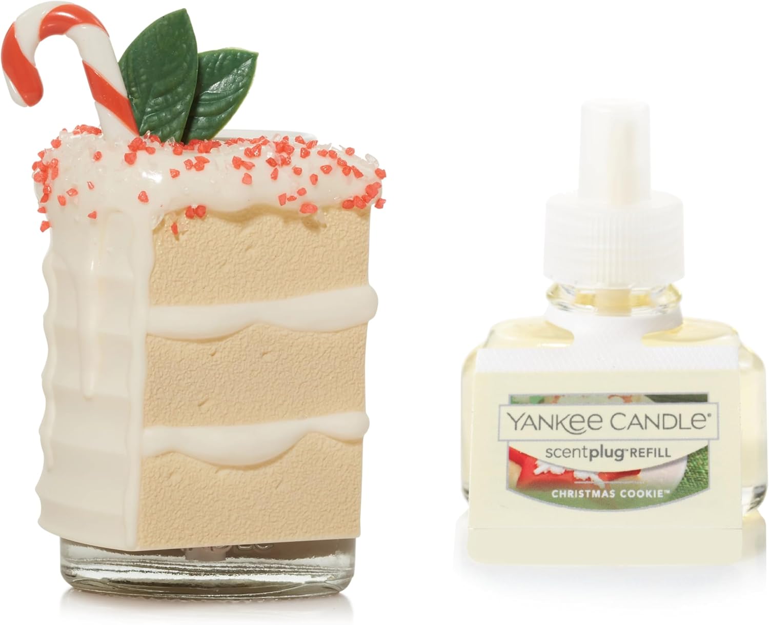 Yankee Candle Holiday Cake Scent Plug Diffuser Base with Christmas Cookie Refill
