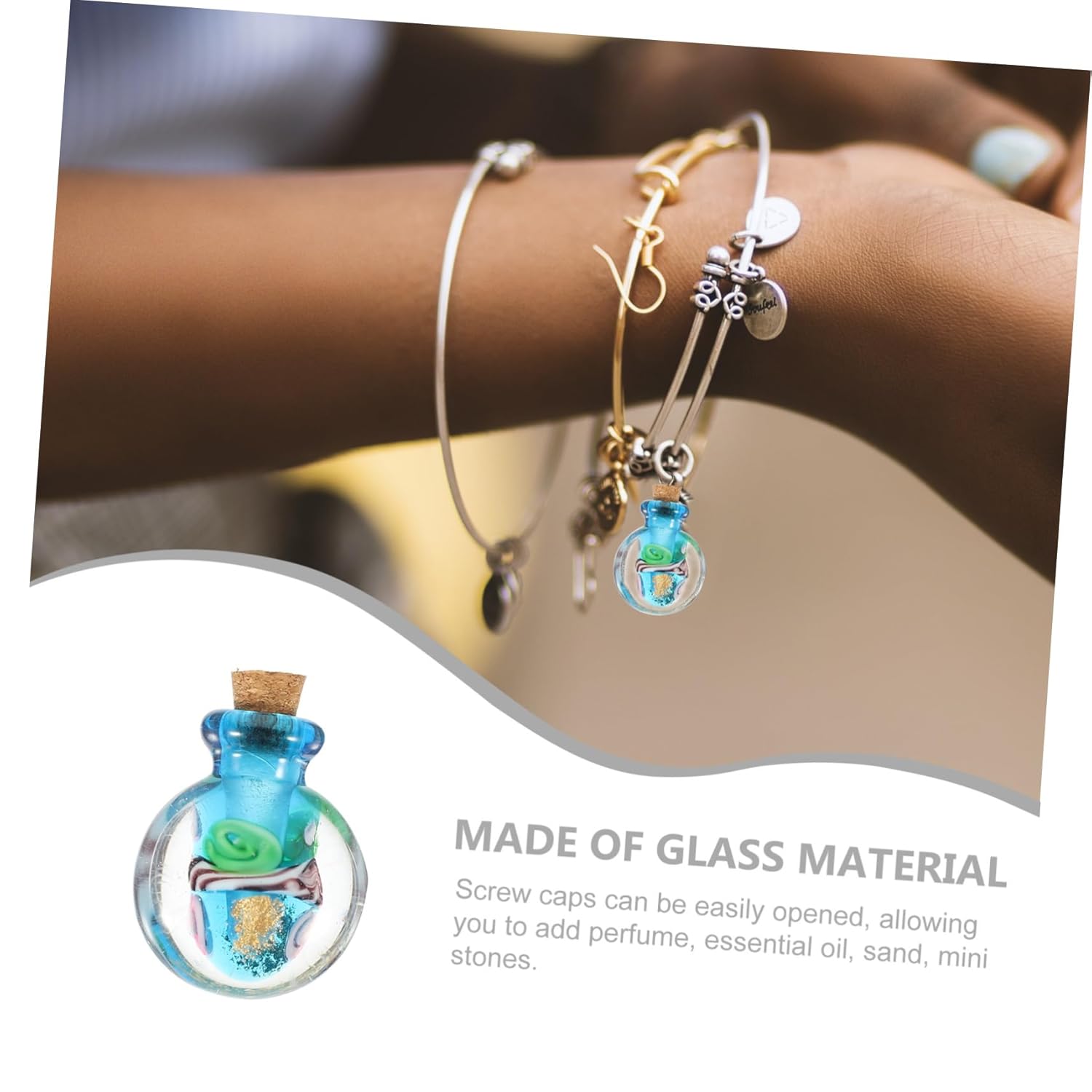Glass Oil Diffuser Necklace Pendant Essential Oil Jewelry for Women