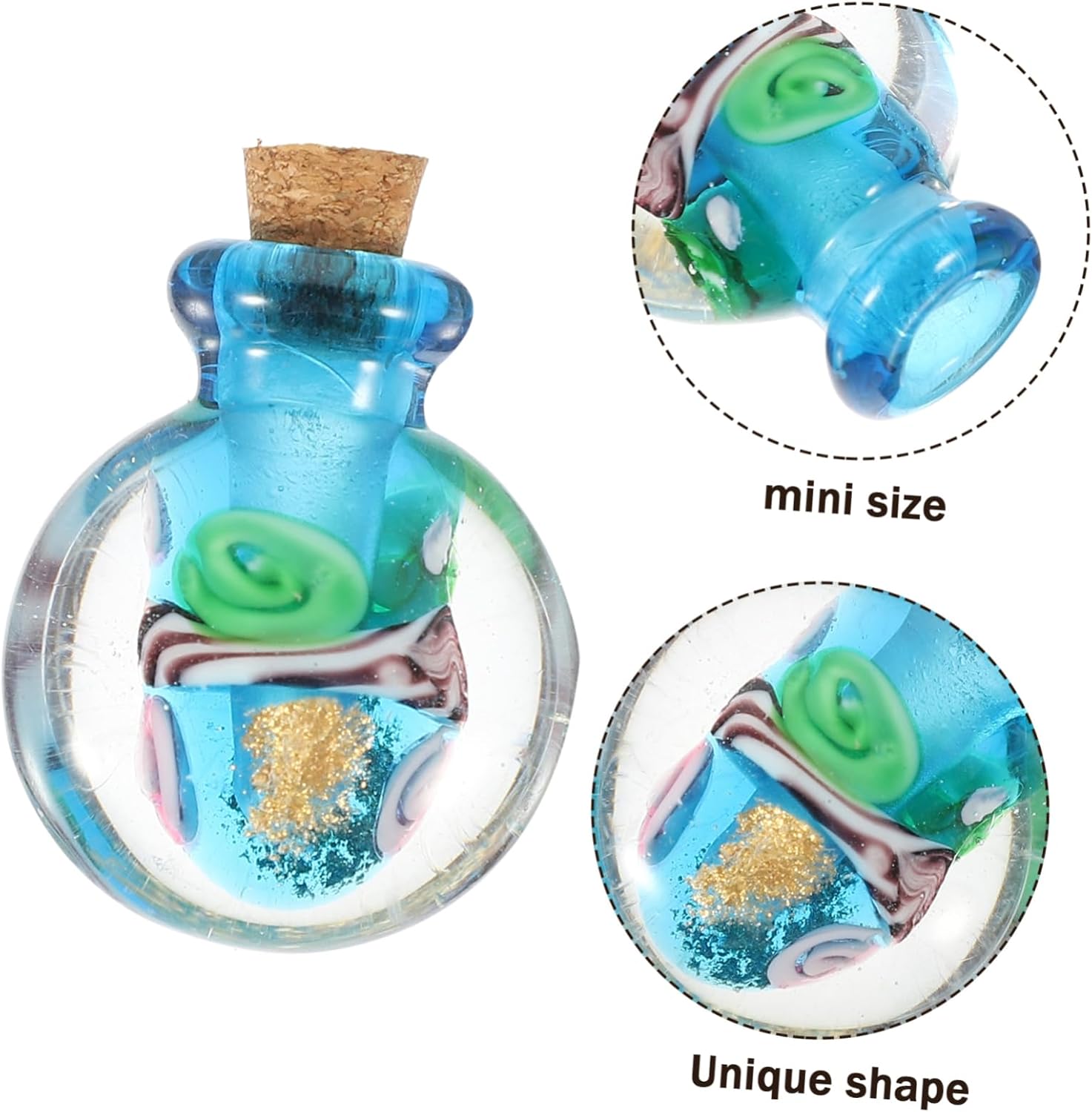 Essential Oil Diffuser Glass Bottle Pendant Necklace