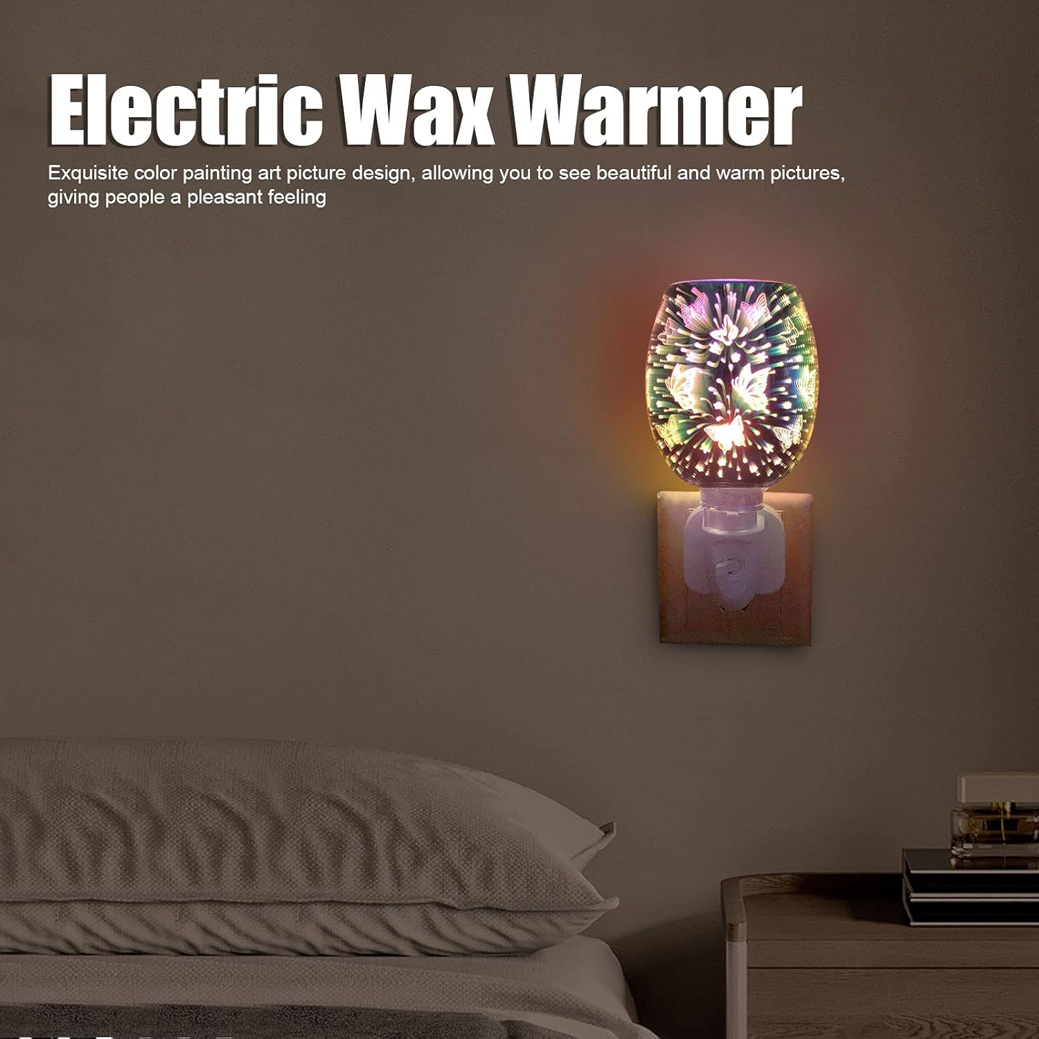 3D Plug in Wax Warmer with Night Light and Fragrance