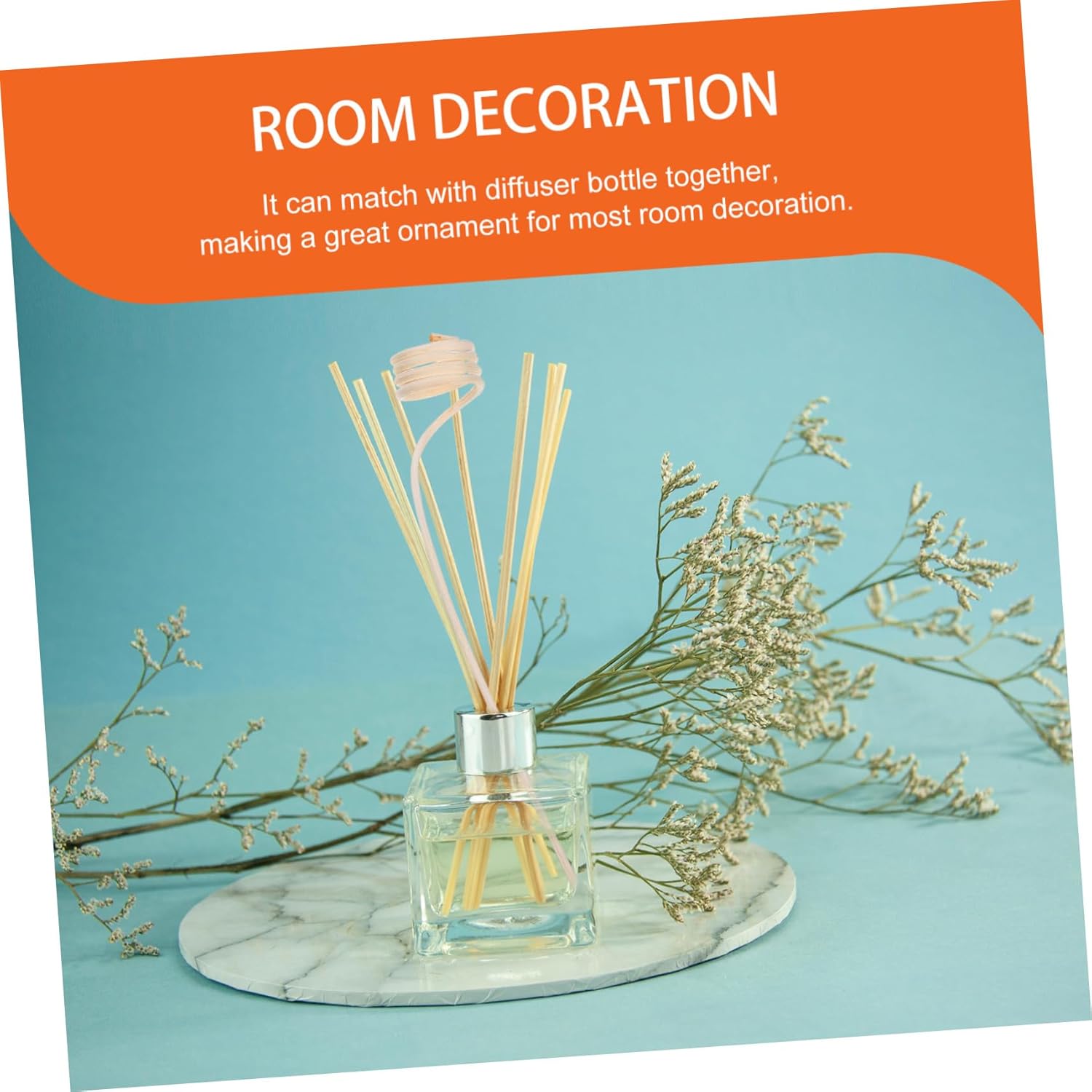 Luxshiny 20Pcs Rattan Aroma Diffuser Sticks for Home Fragrance