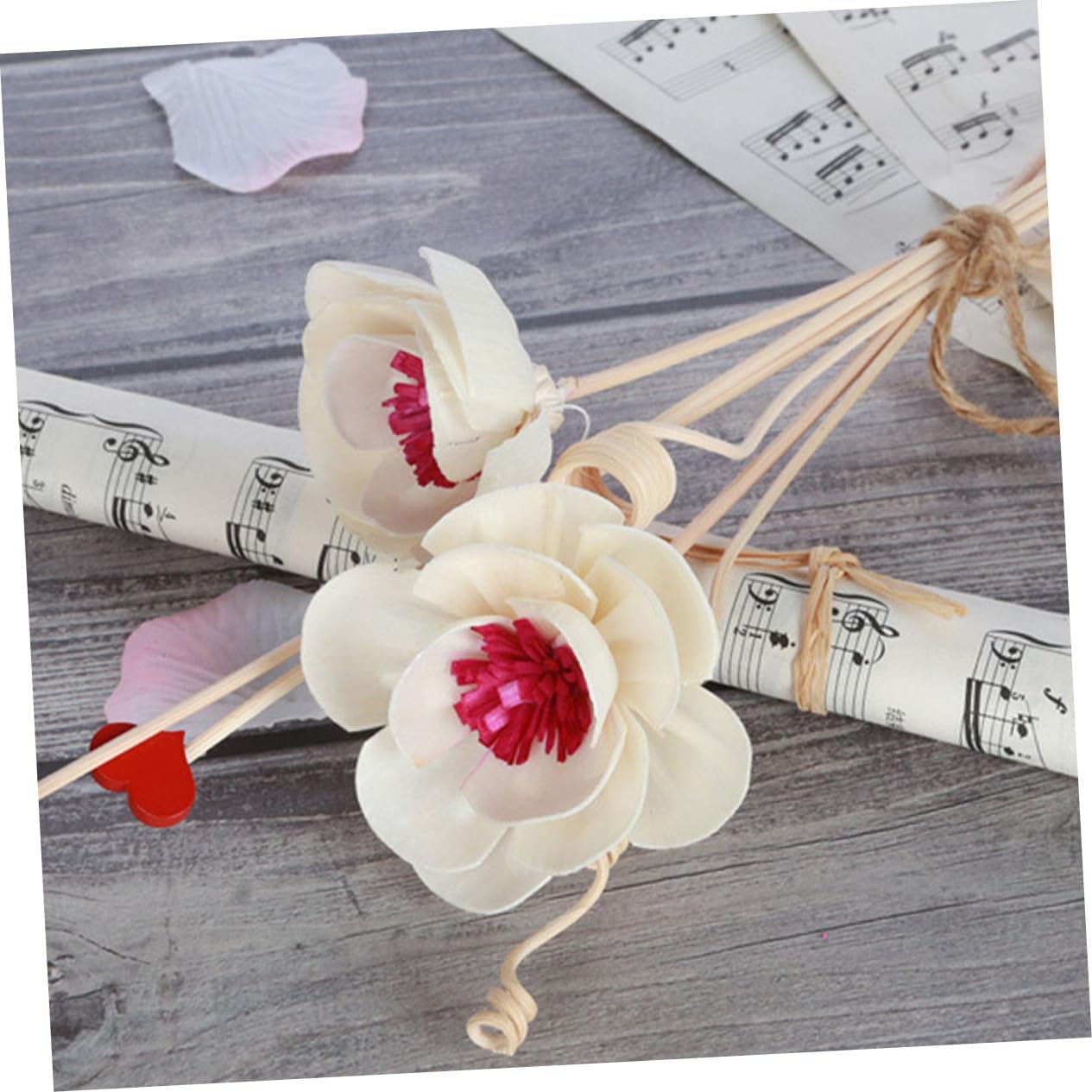 Unomor 3Pcs Aromatherapy Diffuser Sticks with Dried Flowers
