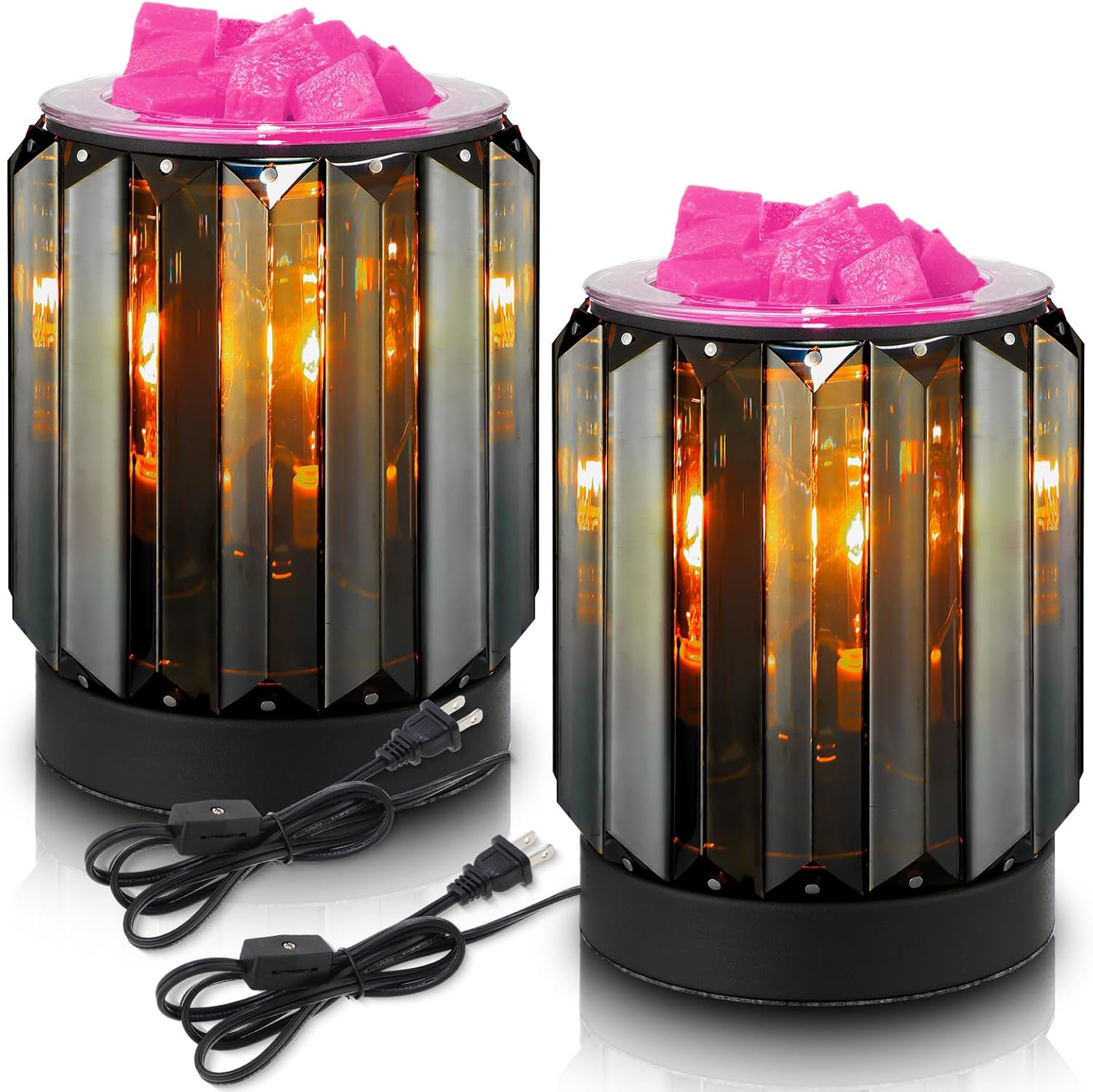 Tujoe 2 Pack Plug In Wax Melt Crystal Warmer