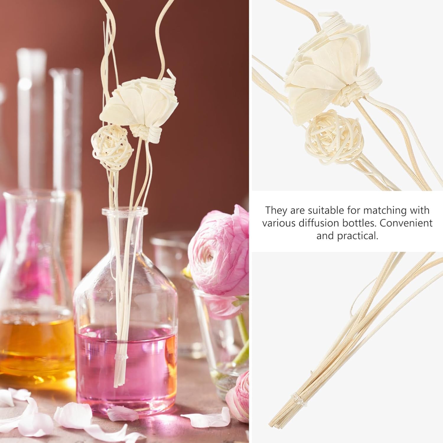 Ciieeo Aromatherapy Diffuser Sticks Elegant Flower Design 1 Set