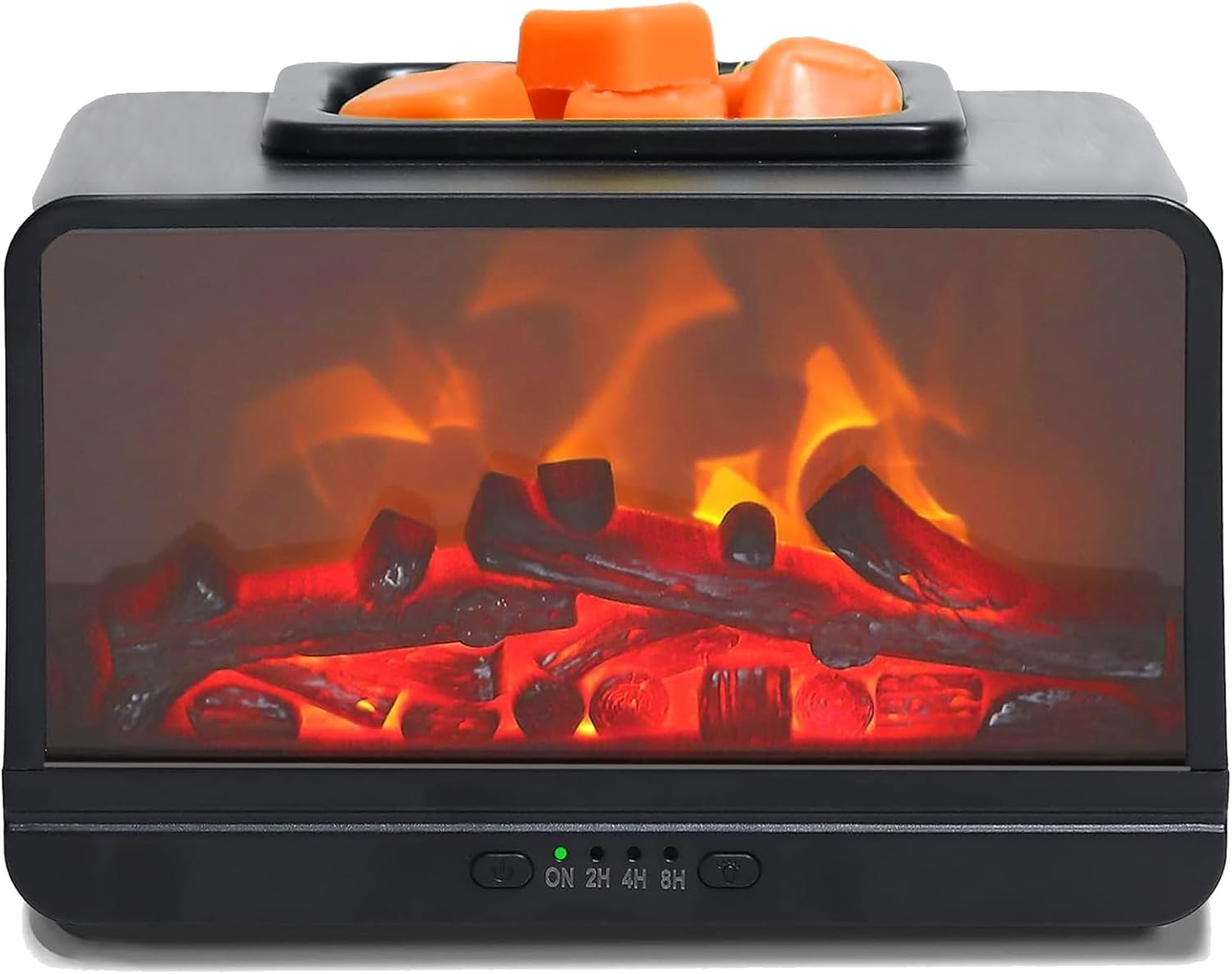 Freestanding Electric Wax Warmer with Timer Black PTC Heating Fireplace for Holiday
