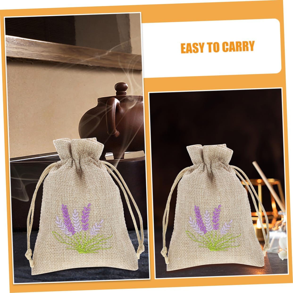HOOTNEE 20pcs Cotton Drawstring Sachet Bags for Home Fragrance