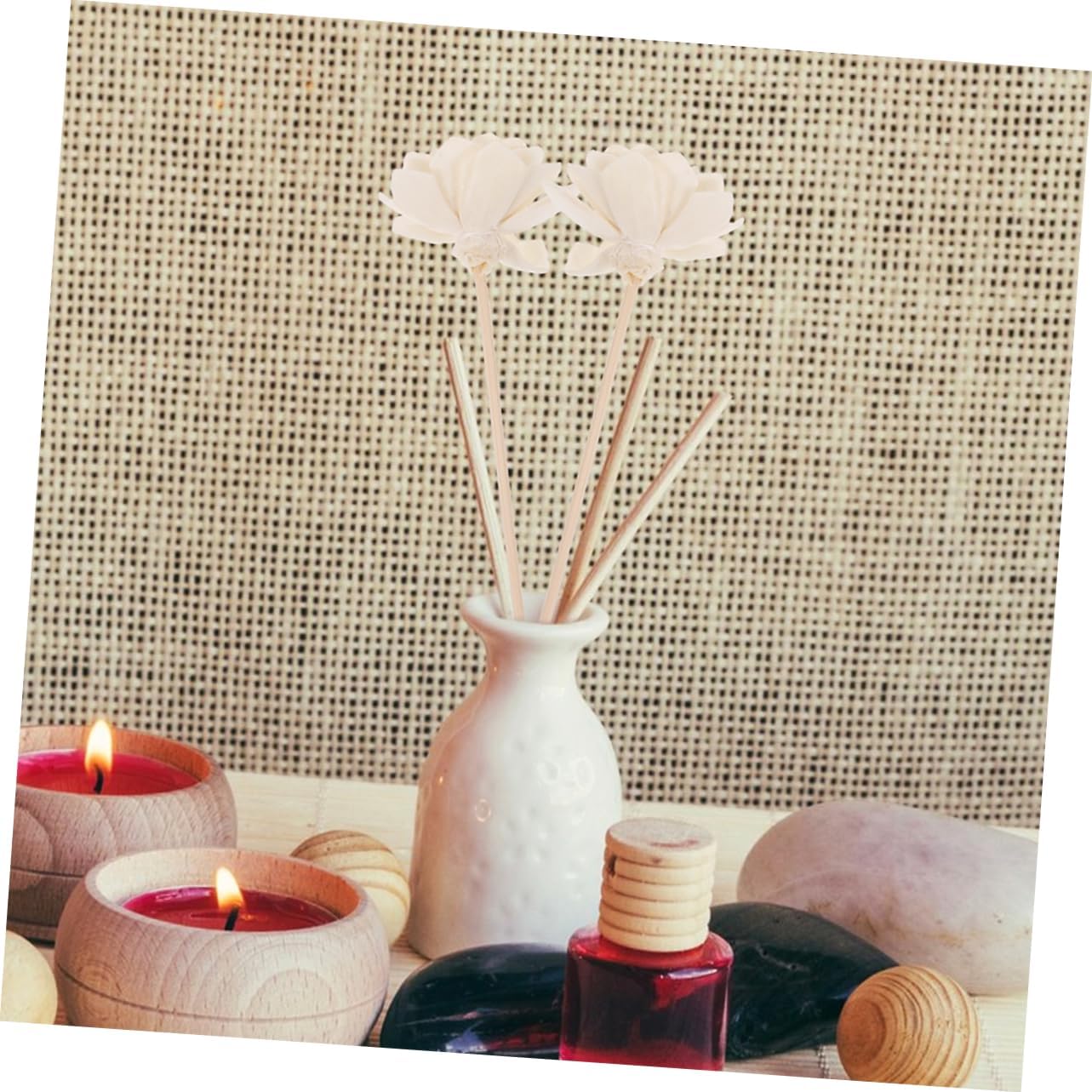 VOSAREA 8pcs Rattan Dried Flower Diffuser Sticks