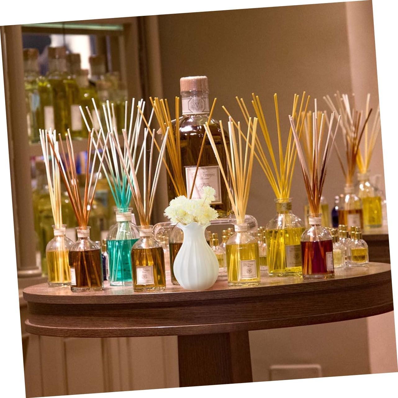 Vaguelly 10Pcs Natural Rattan Aroma Diffuser Sticks for Home Office Fragrance