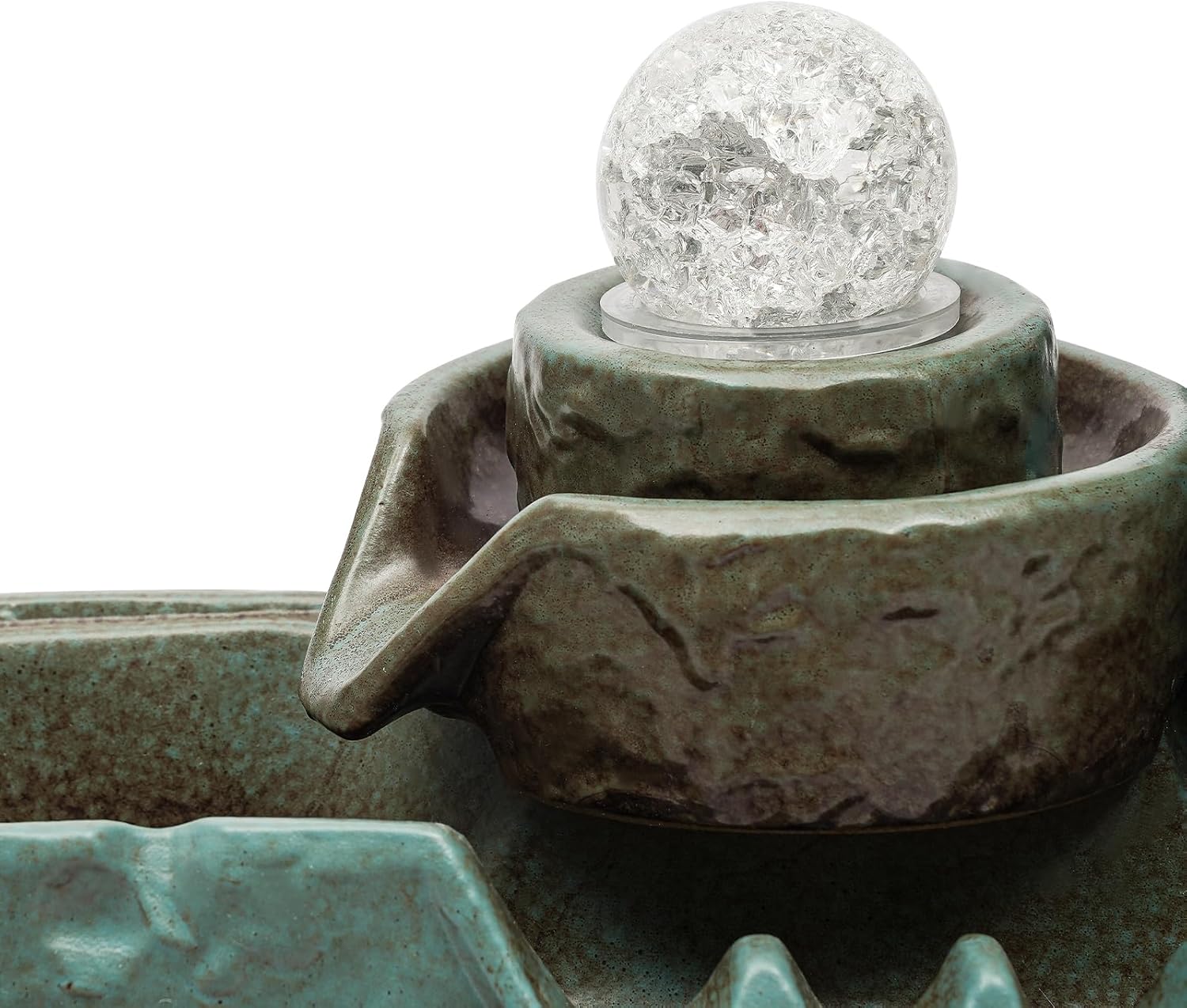 Tabletop Water Fountain with LED Light and Mist
