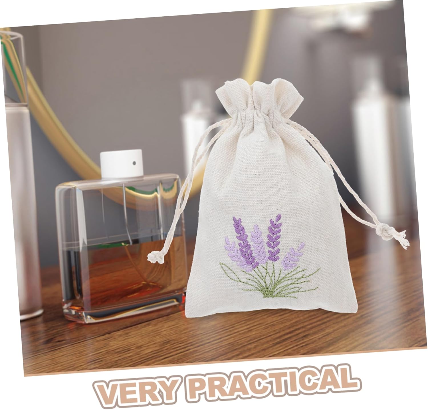 CHILDWEET 10Pcs Lavender Sachet Bags with Drawstring Closure