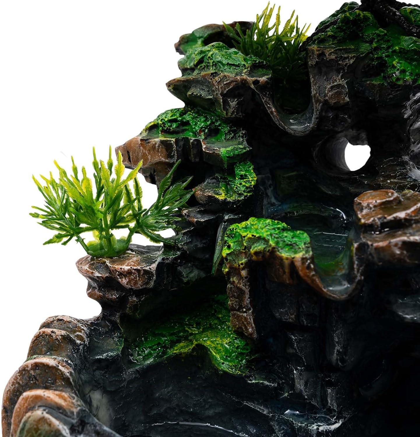 Atomizing Desktop Fountain with Bonsai and LED Light