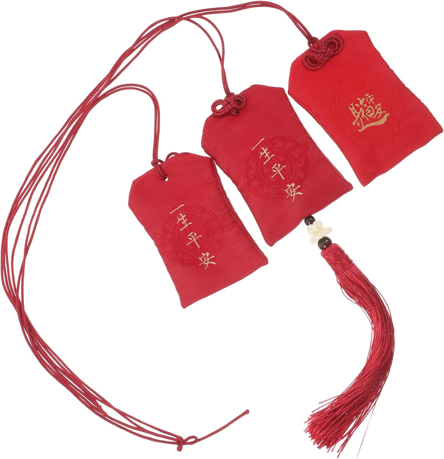 3Pcs Fabric Empty Charm Bag with Tassel Portable Fragrance Sachet