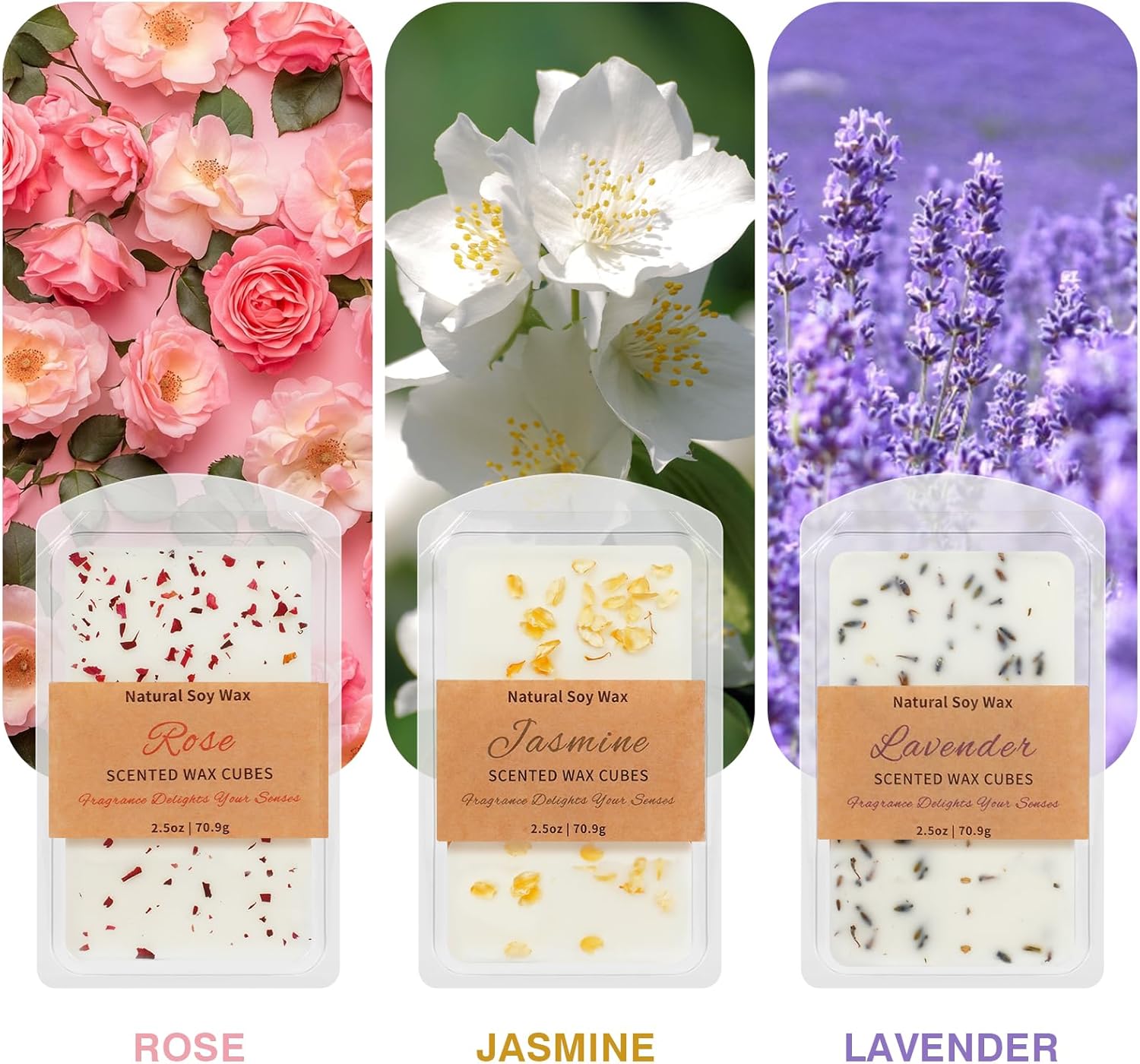 STRN Wax Melts Dried Floral Essential Oil Cubes 3x25 oz
